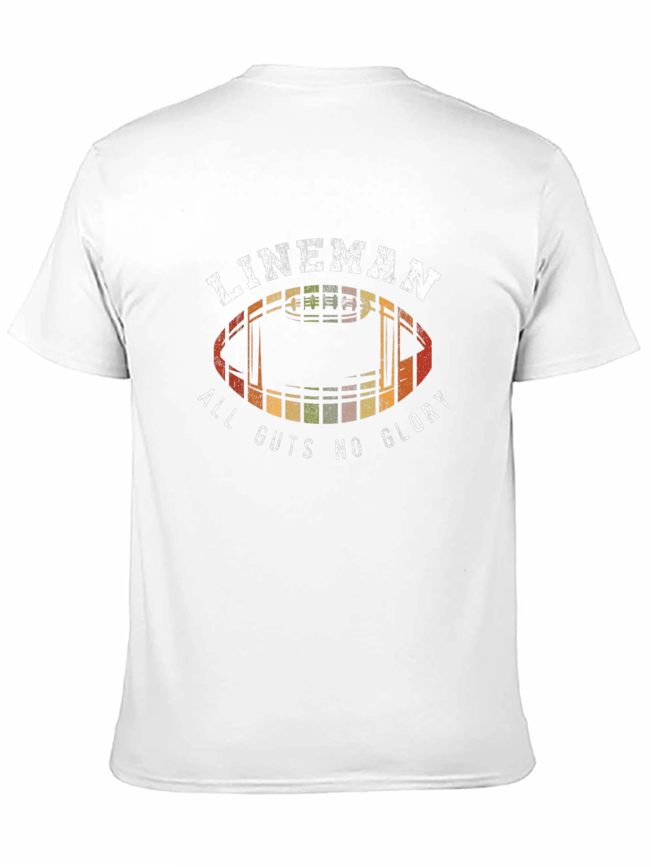 Black Lineman Football T-Shirt - All Guts No Glory view 11