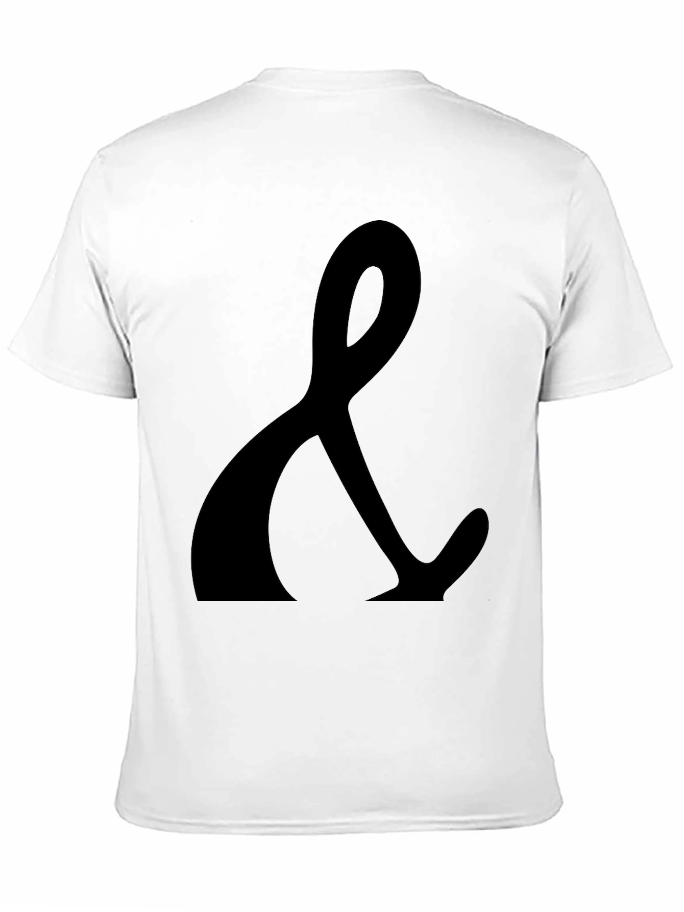 Black Black T-Shirt with Ampersand Print - Casual Style view 11