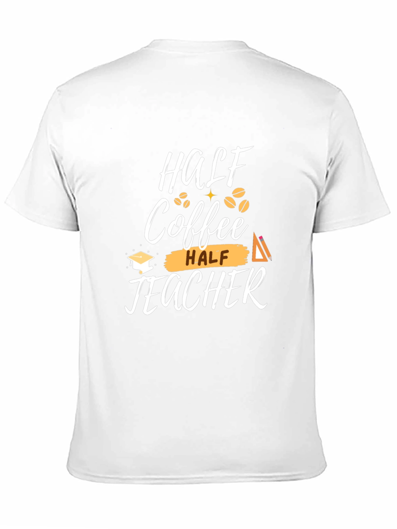 Black Half Coffee Half Teacher Graphic T-Shirt view 11