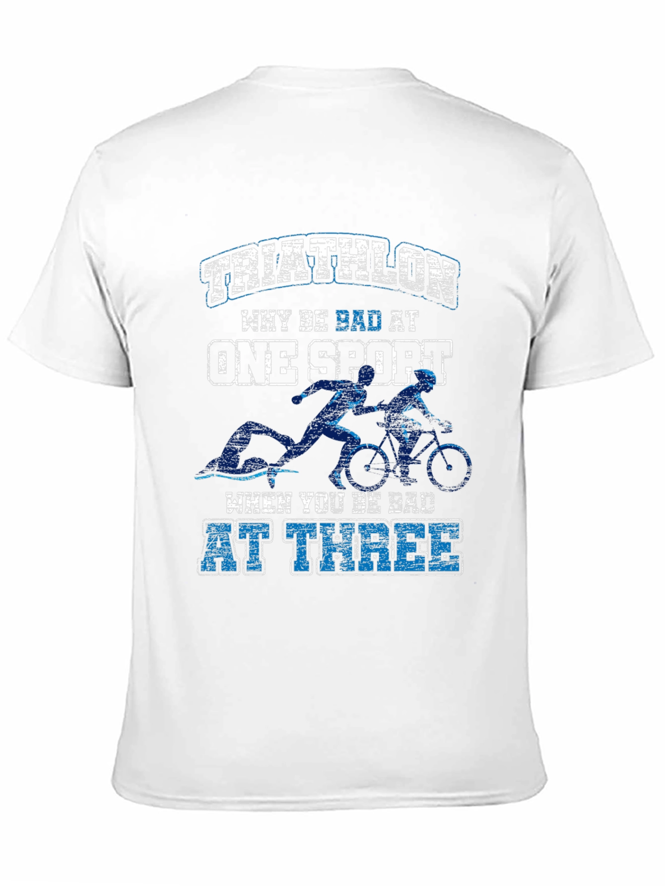 Black Triathlon Why Be Bad At One T-Shirt view 11