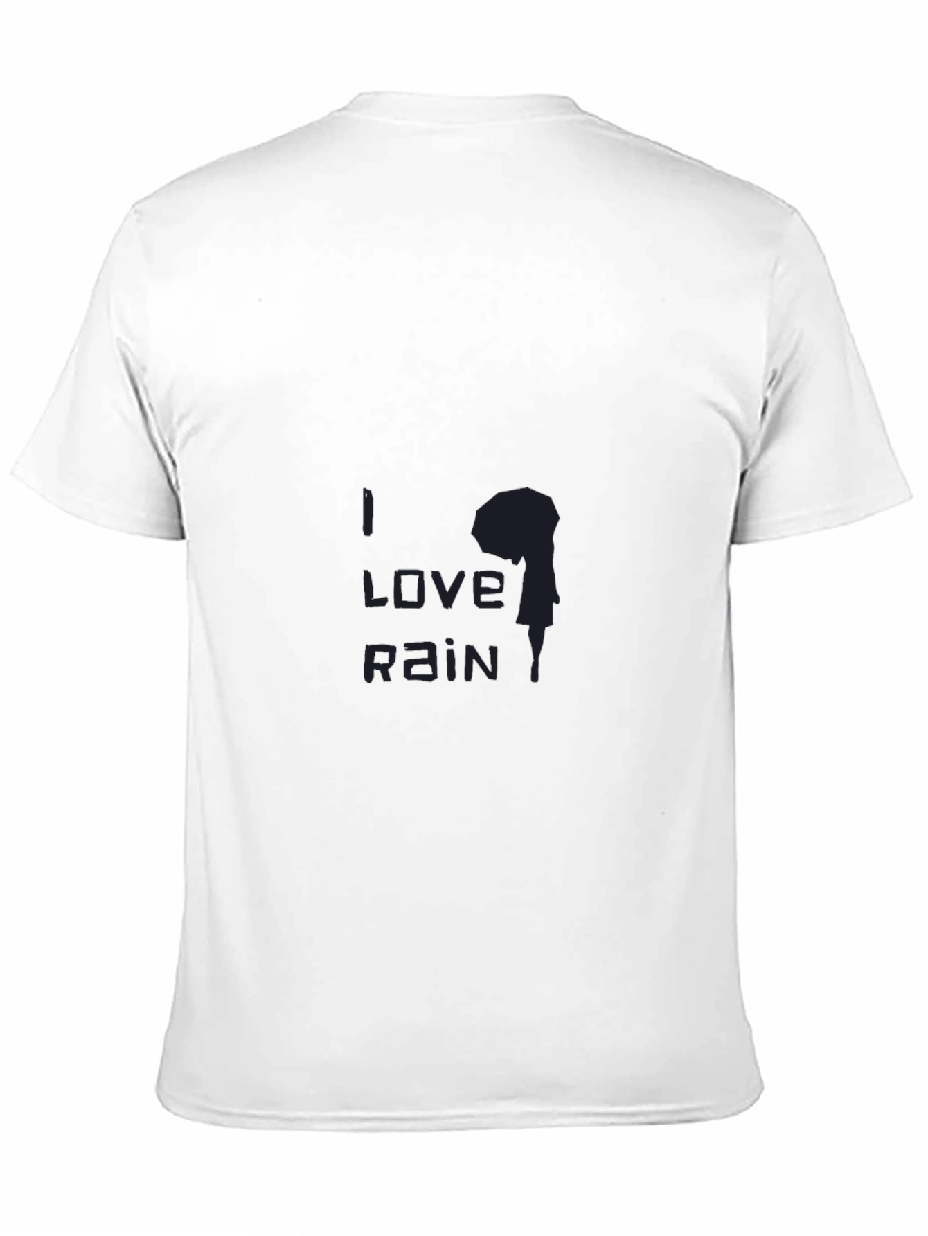 Black I Love Rain Black T-Shirt view 11