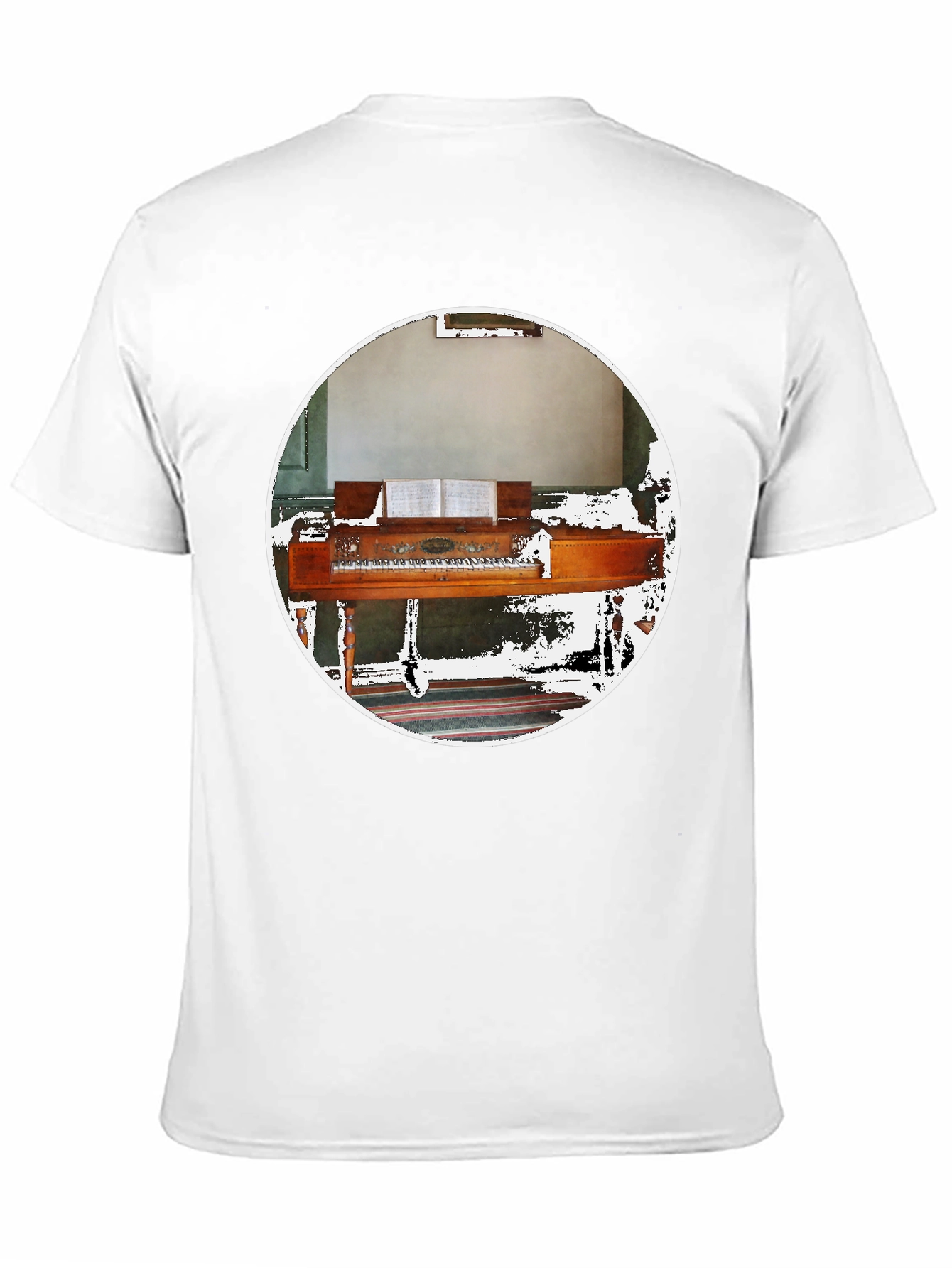 Black Piano Graphic Tee - Musical Instrument Shirt view 11