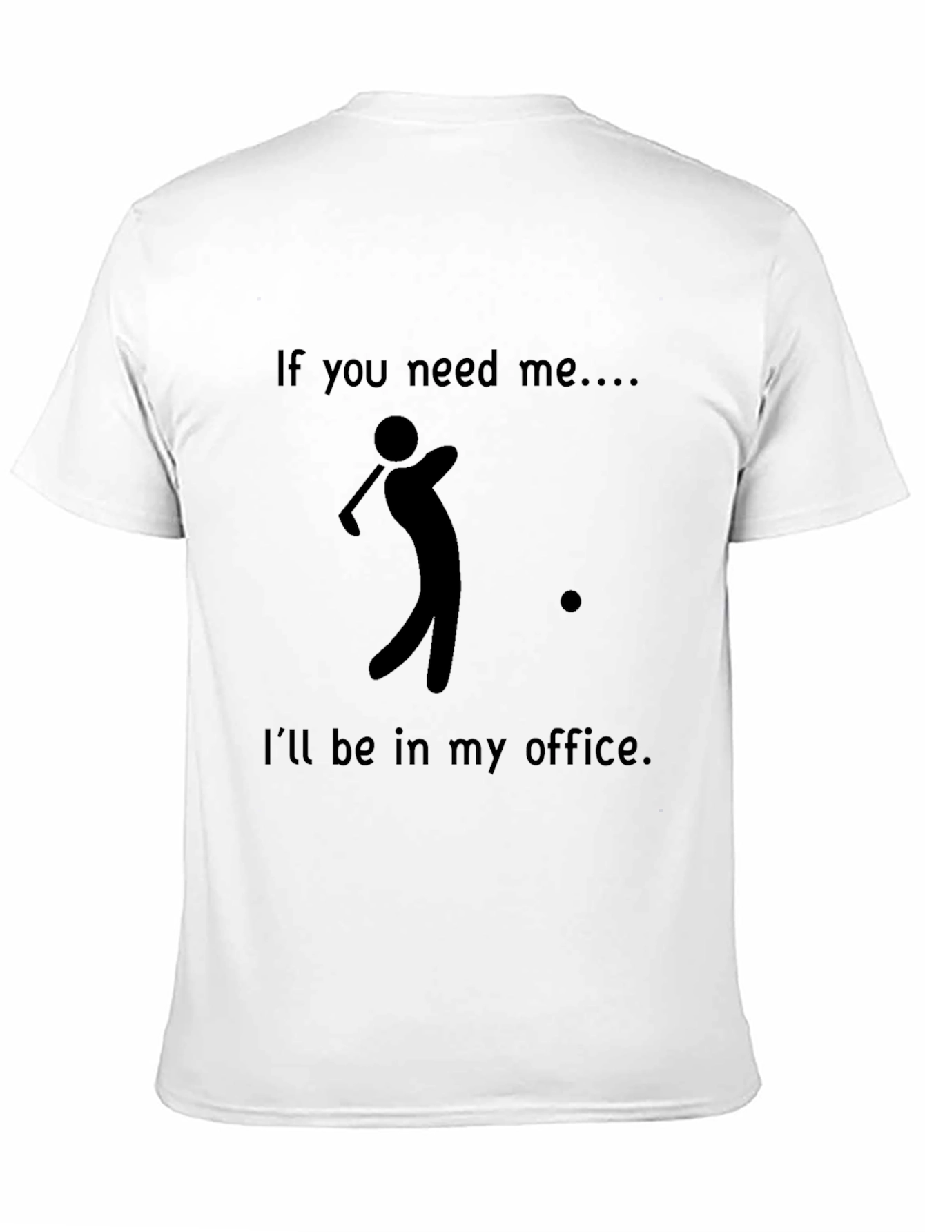 Black Golf Office T-Shirt - Funny Golfer Tee view 11