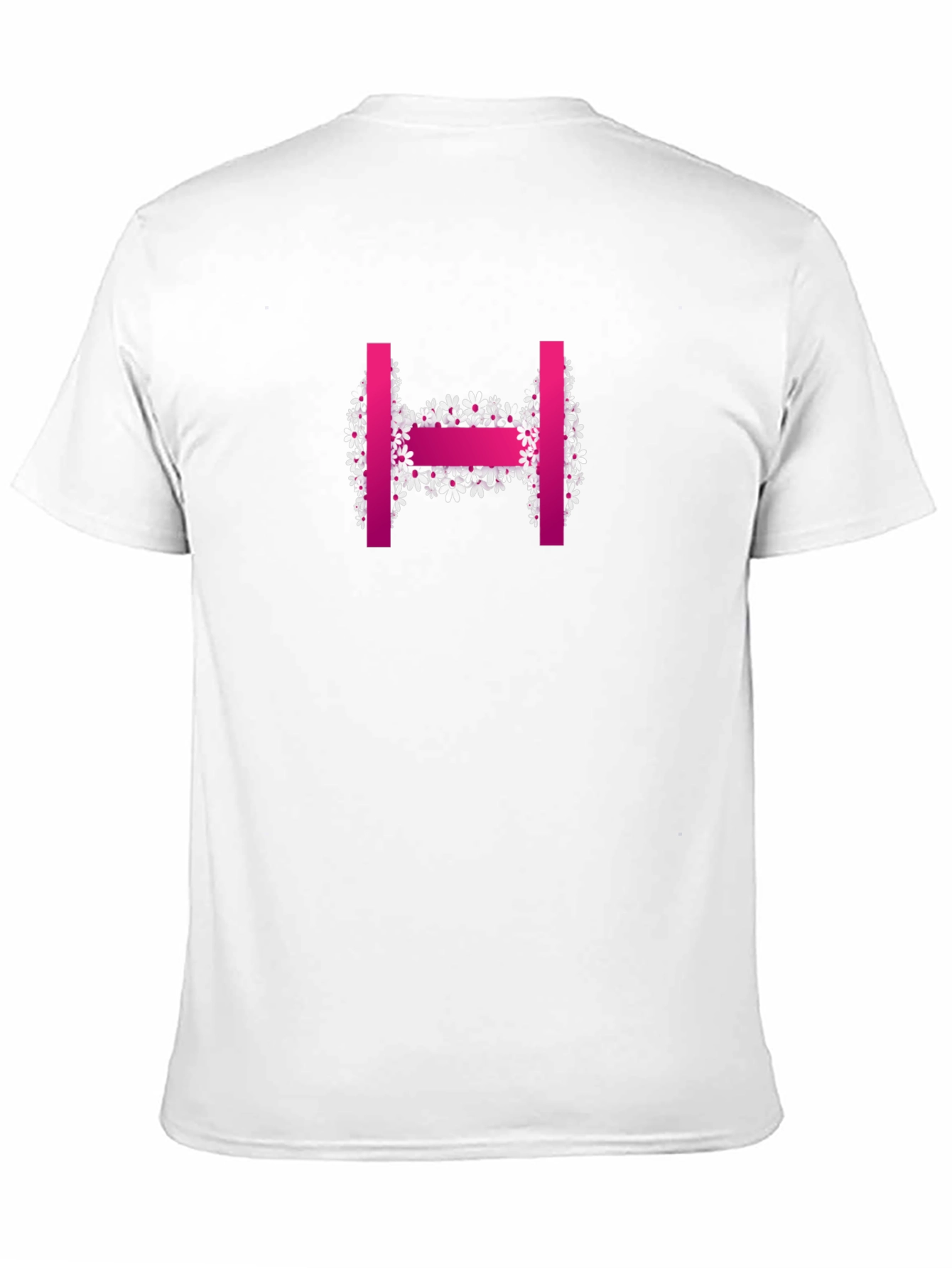 Black Floral H Letter T-Shirt - Stylish & Unique view 11