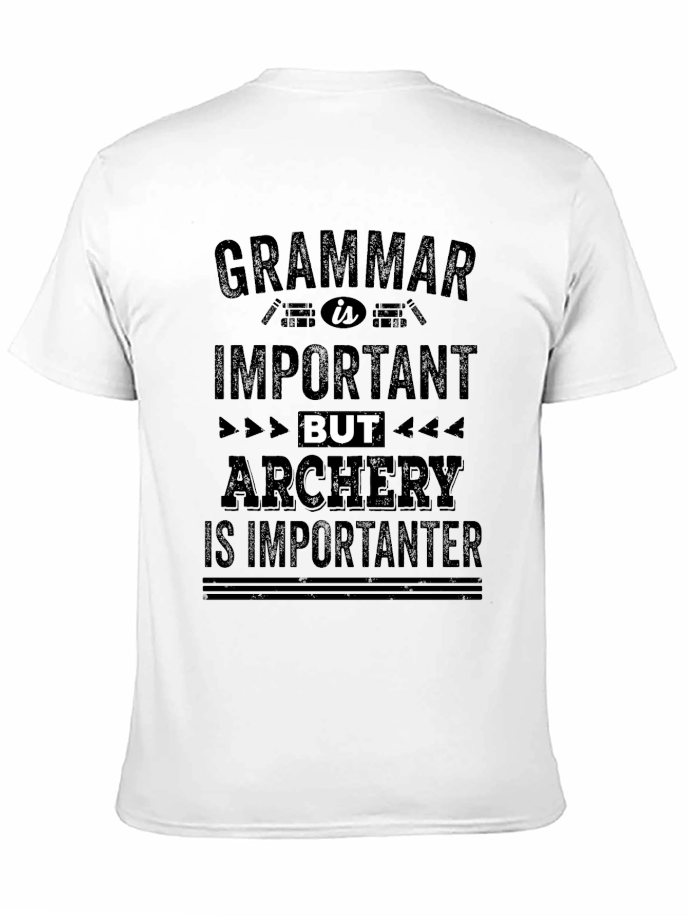 Black Archery Is Importanter Funny Graphic T-Shirt view 11