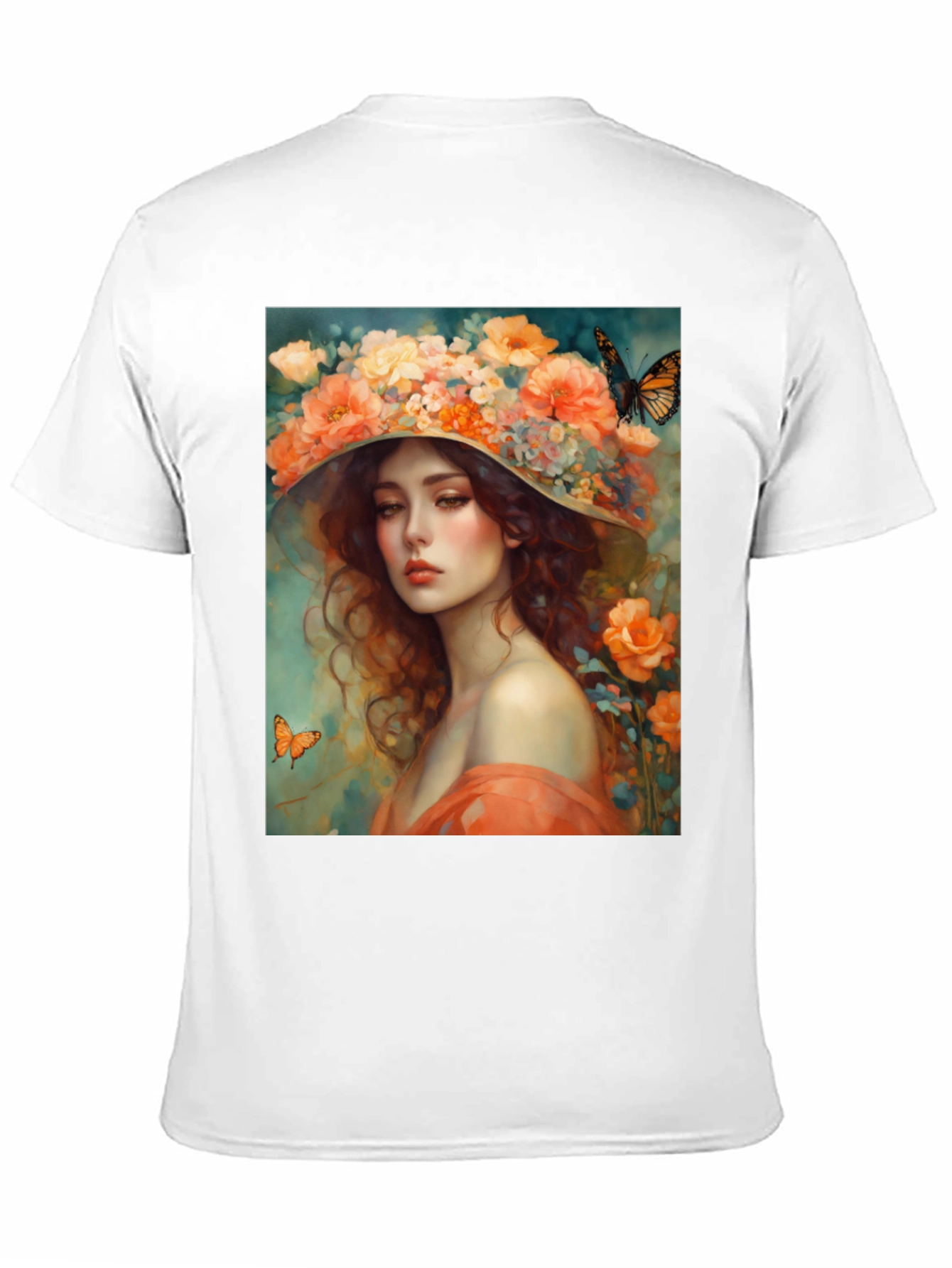 Black Floral Woman T-Shirt view 11