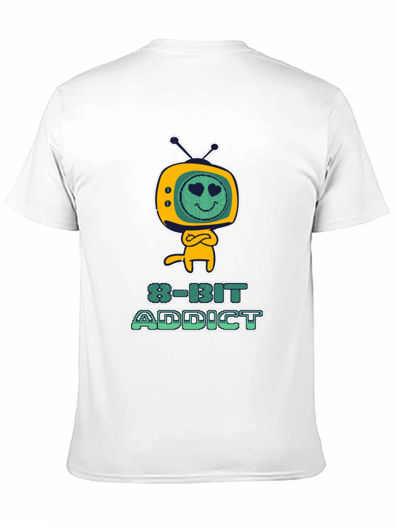 Black 8-Bit Addict Graphic Tee view 11