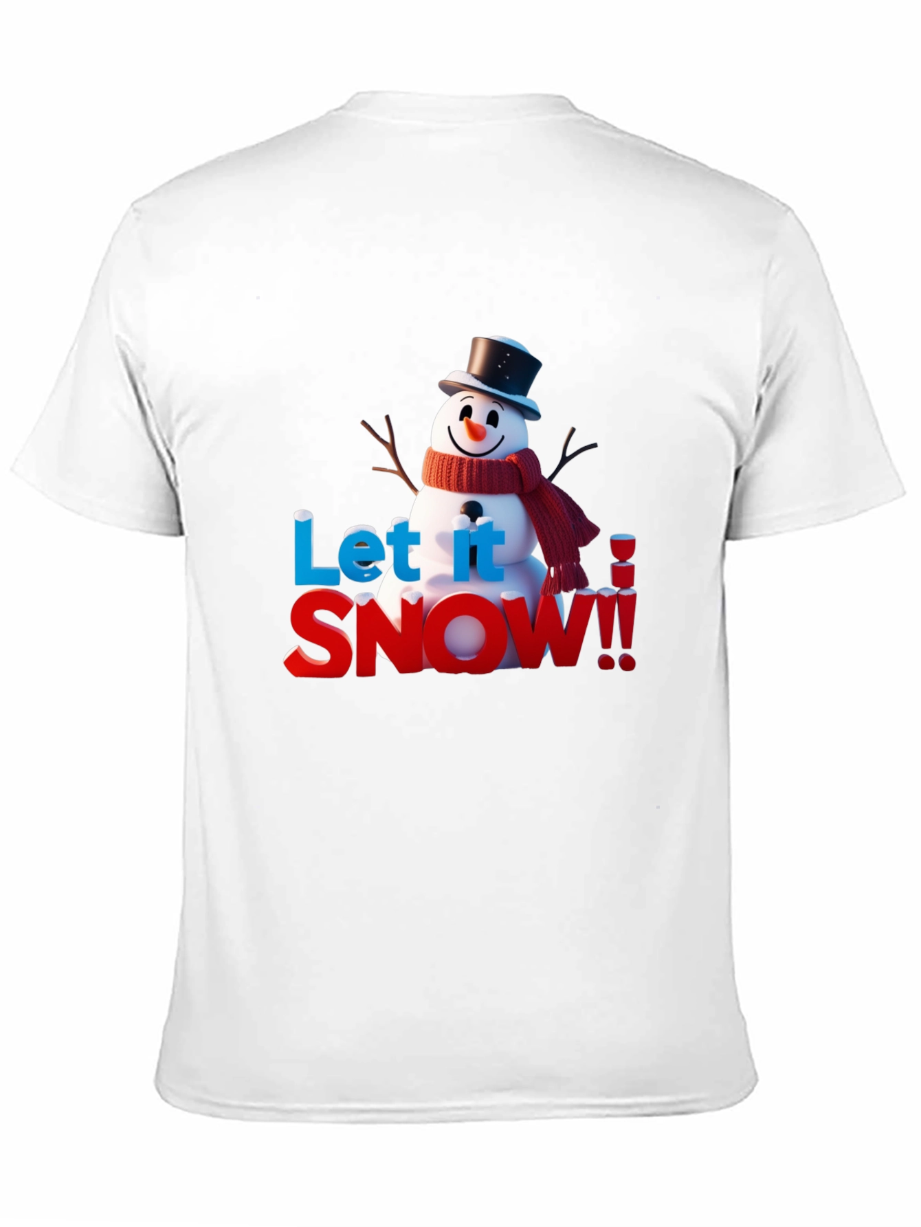 Black Let It Snow Holiday T-Shirt view 11