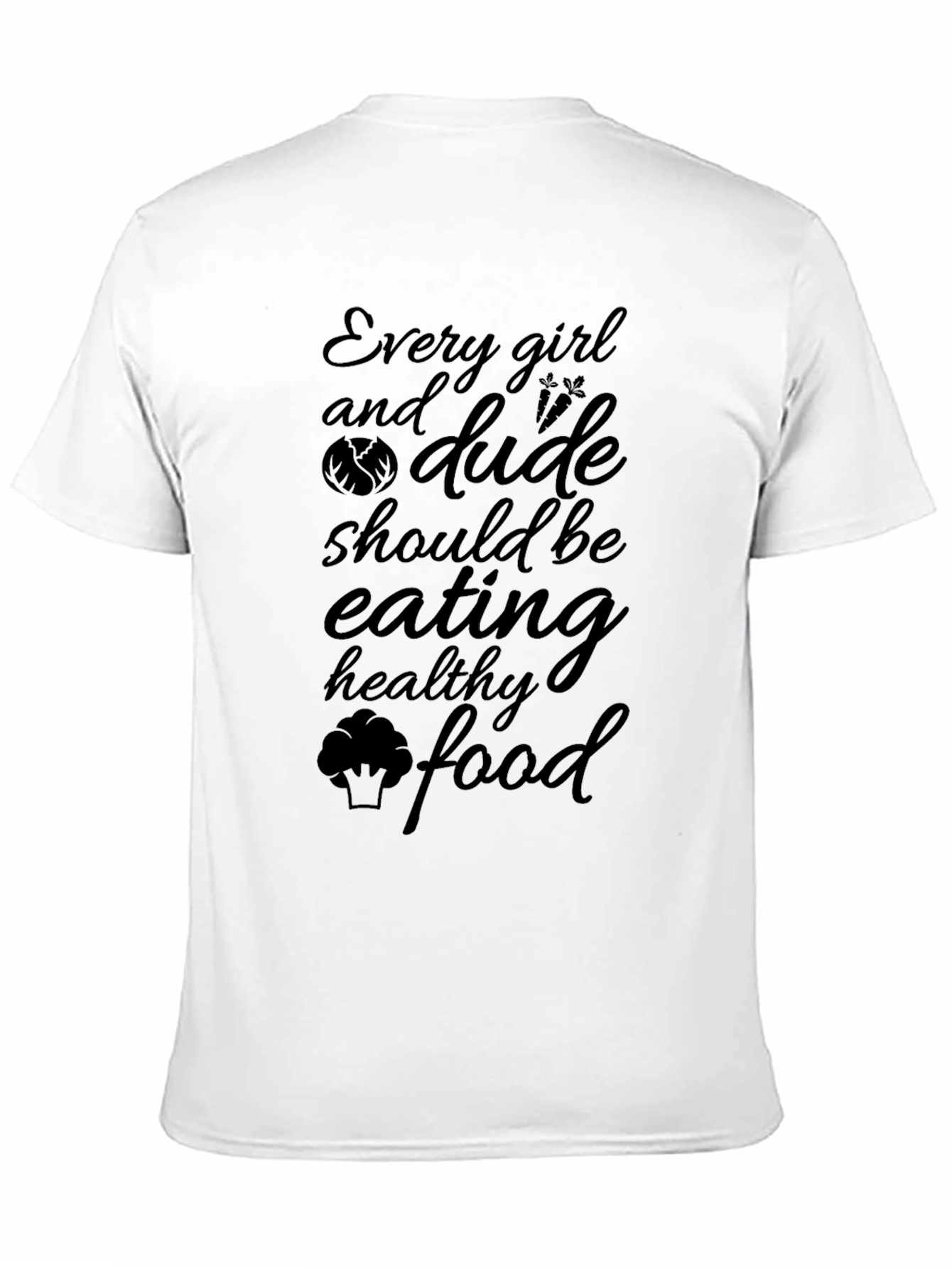Black Healthy Eating T-Shirt view 11