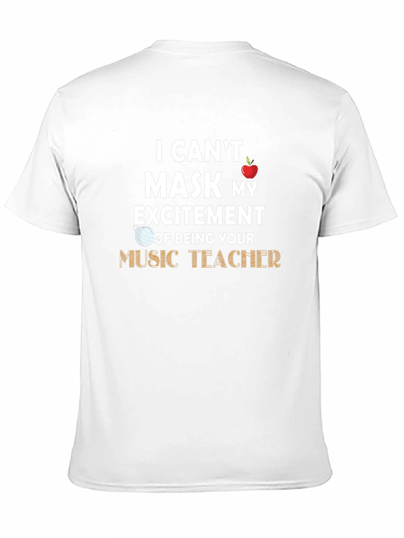 Black Music Teacher T-Shirt - Can't Mask My Excitement view 11