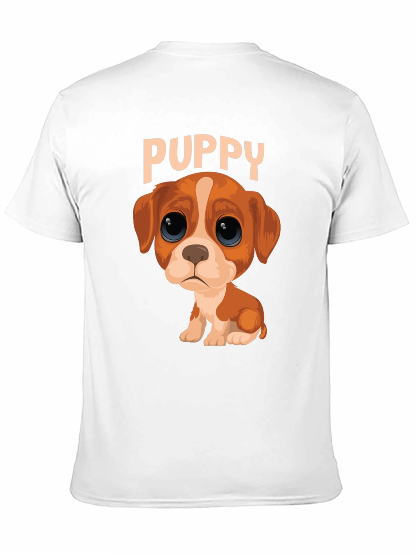 Black Cute Puppy Graphic Black T-Shirt view 11