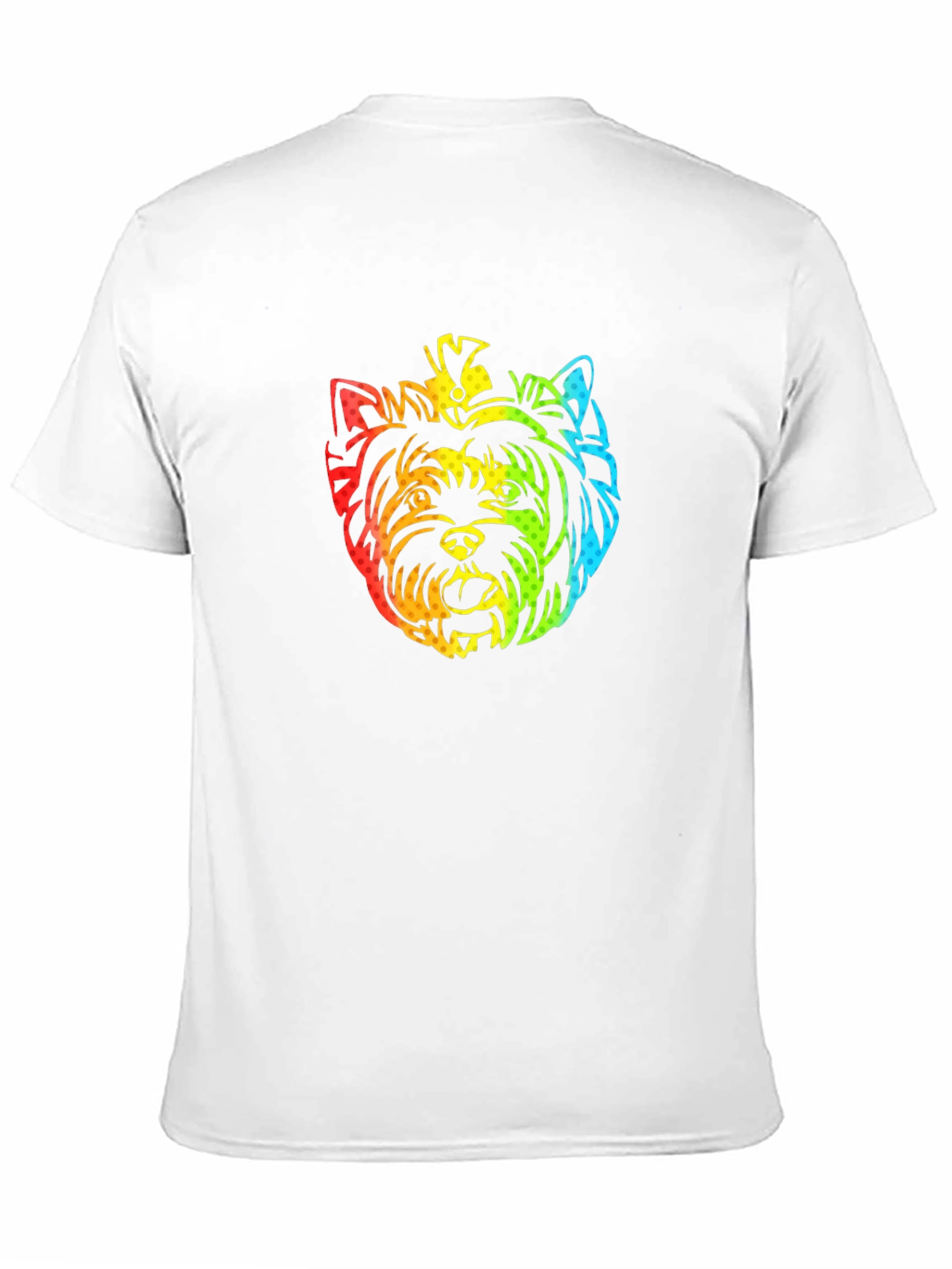 Black Rainbow Yorkshire Terrier Graphic T-Shirt view 11