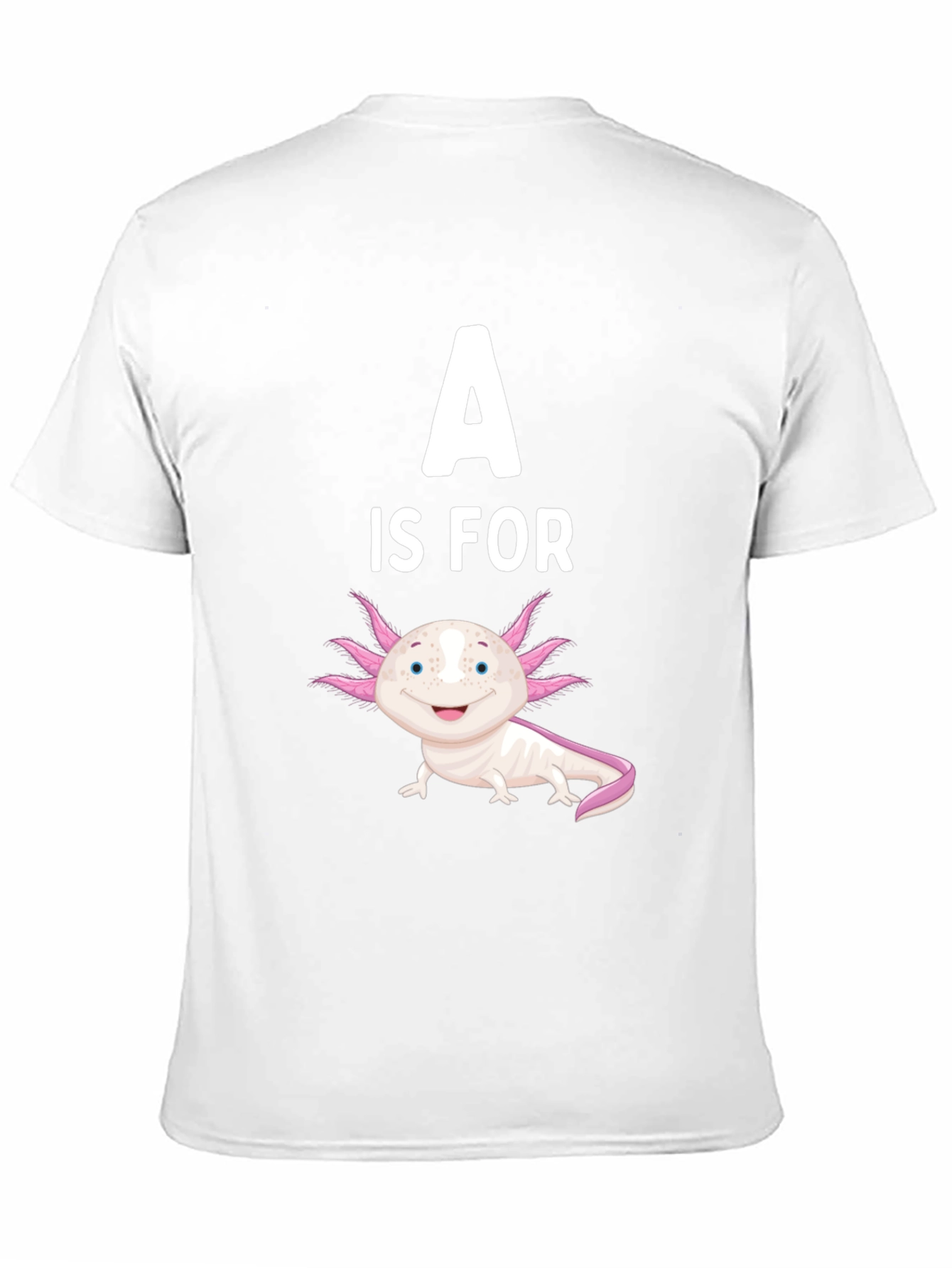 Black A is for Axolotl Black T-Shirt view 11