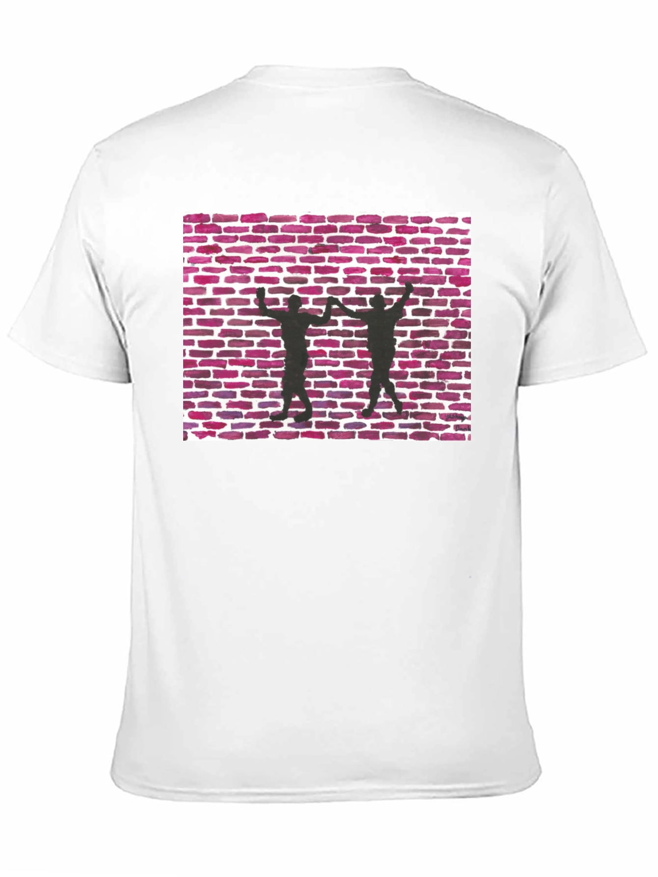 Black Brick Wall Dance Silhouette Graphic Tee - Black view 11