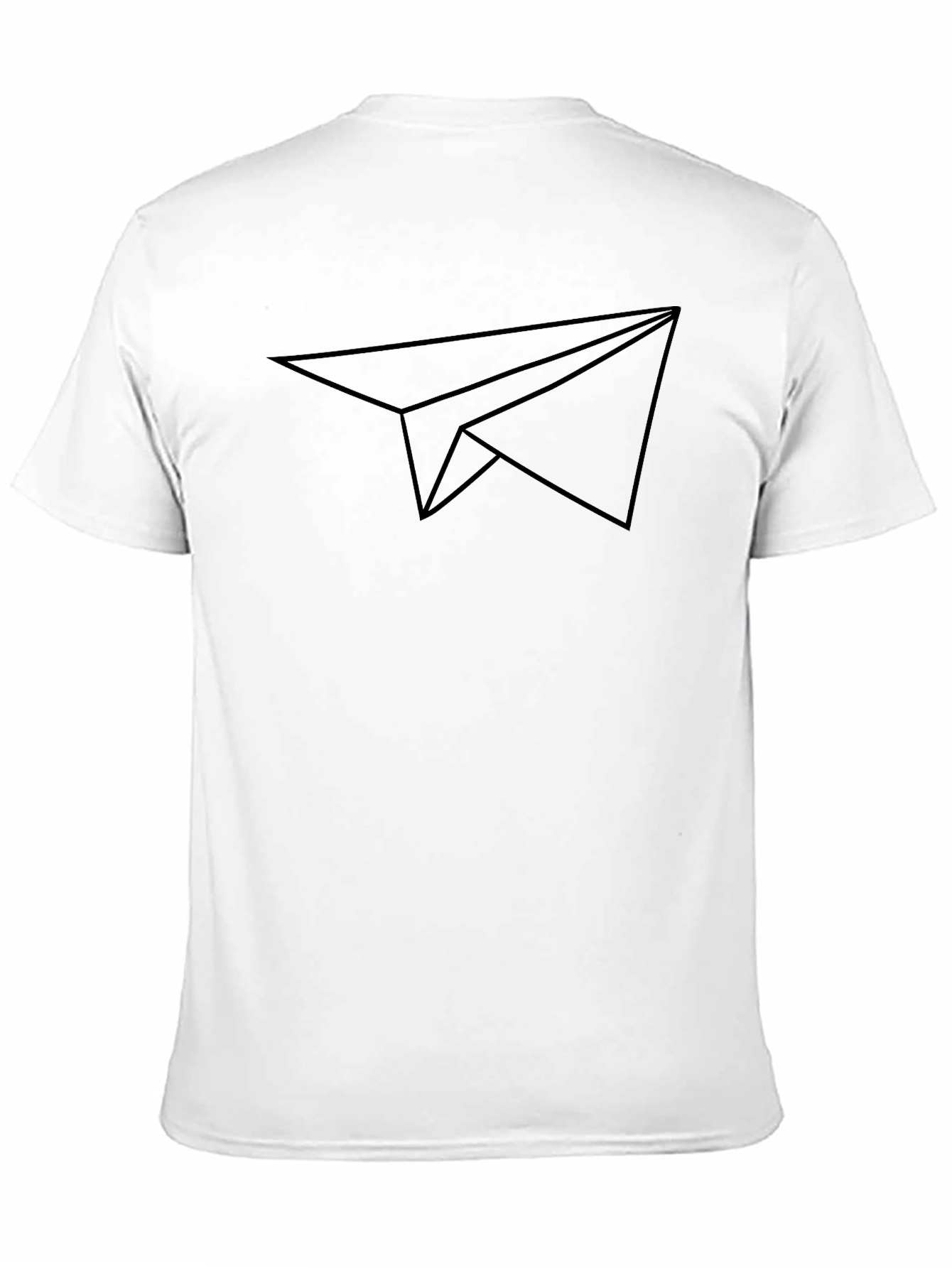 Black Men's Black Paper Airplane Graphic Tee - Stylish Casual Top view 11