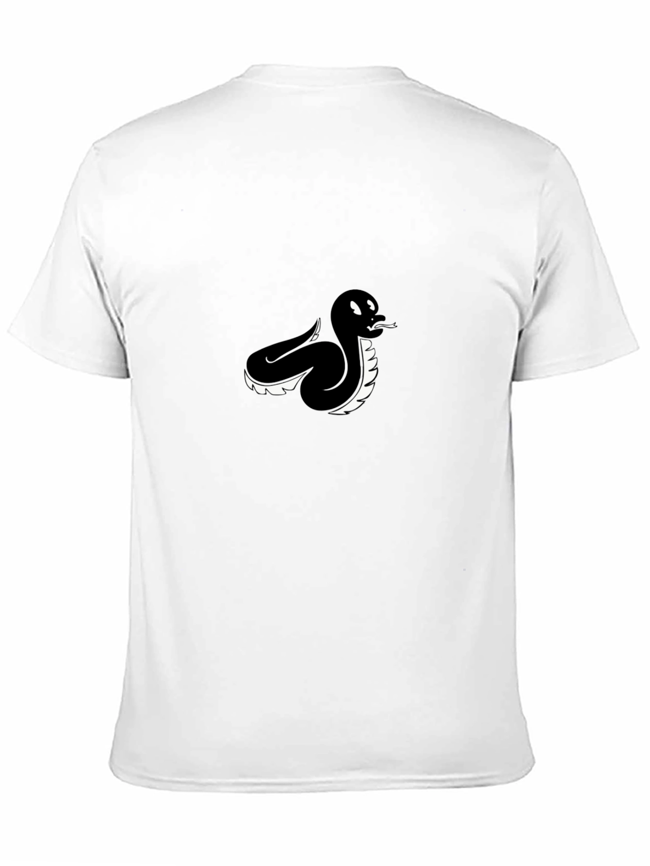 Black Black Snake Graphic Tee - Cool Cartoon Serpent Design view 11