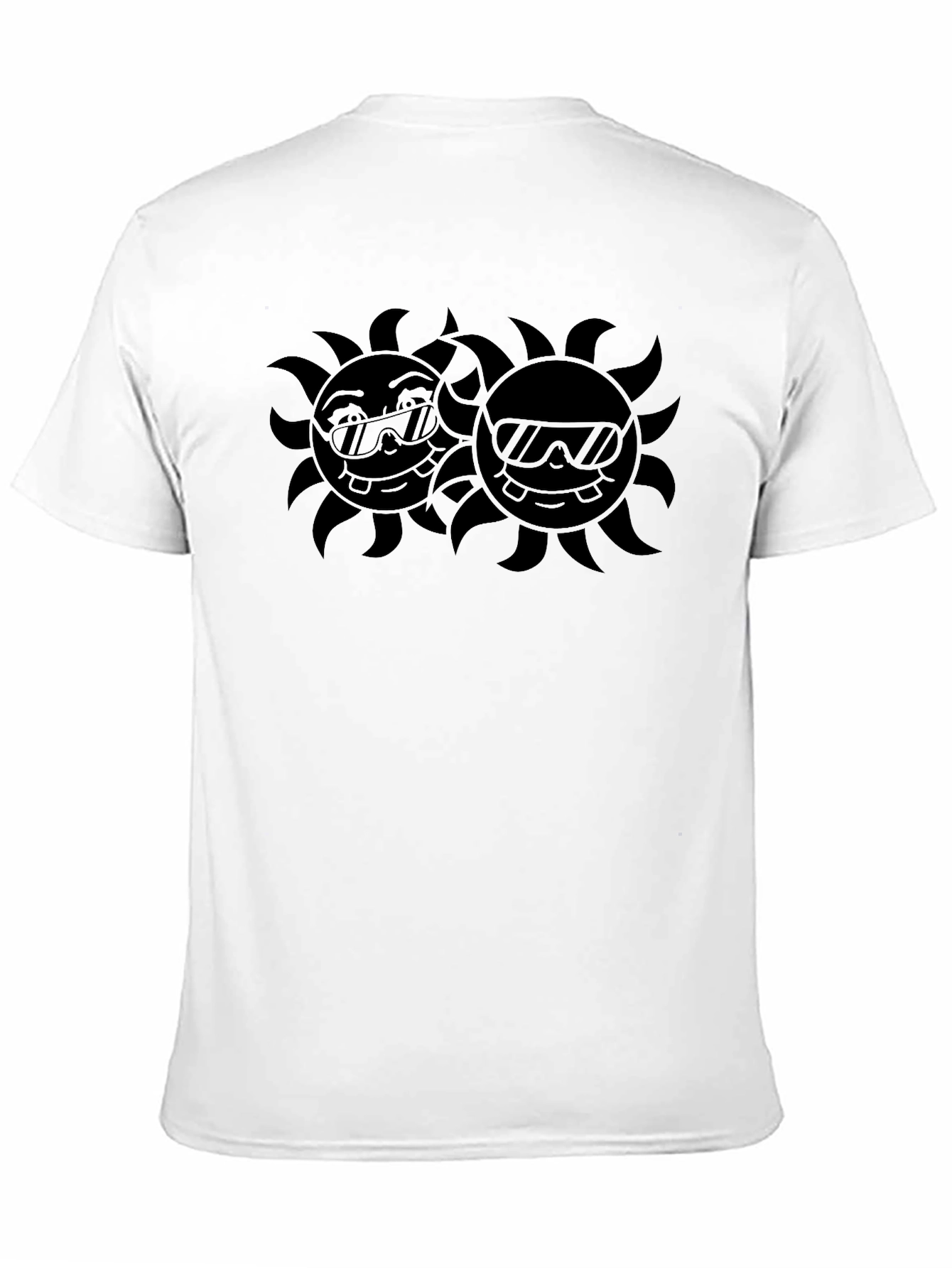 Black Cool Sun Graphic Tee - Black Cotton Blend view 11