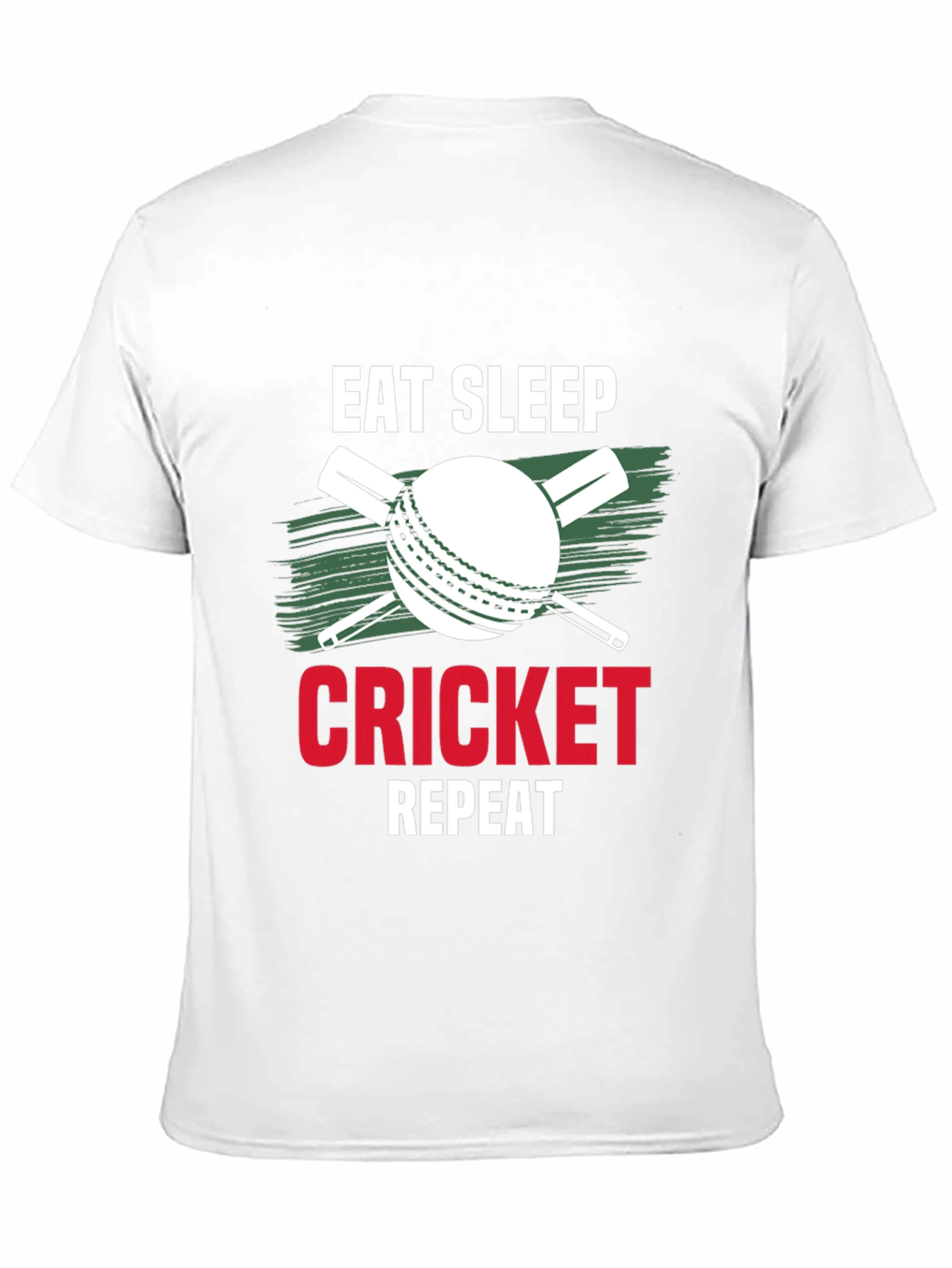 Black Eat Sleep Cricket Repeat Graphic Tee view 11