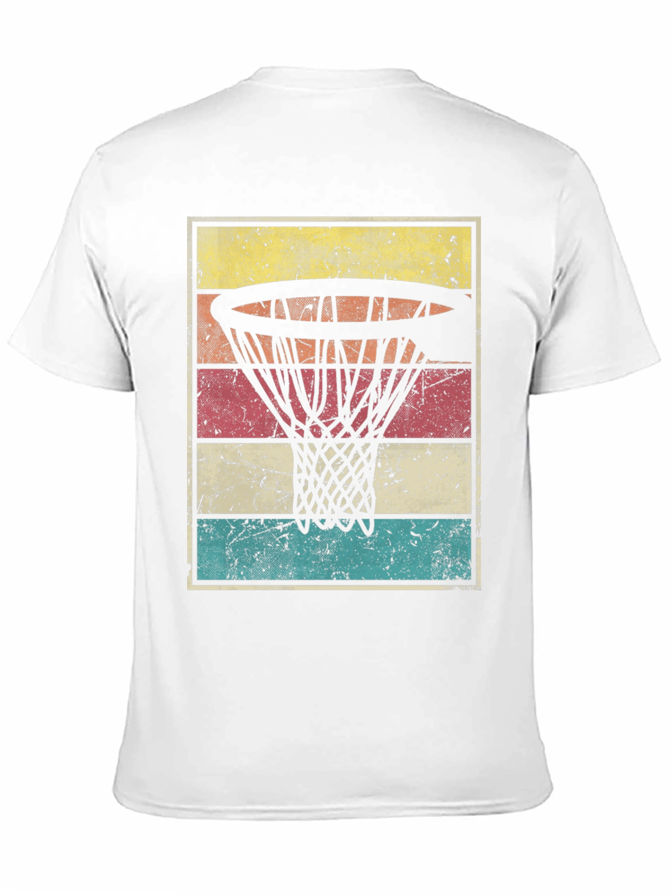 Black Retro Basketball Hoop Graphic T-Shirt view 11