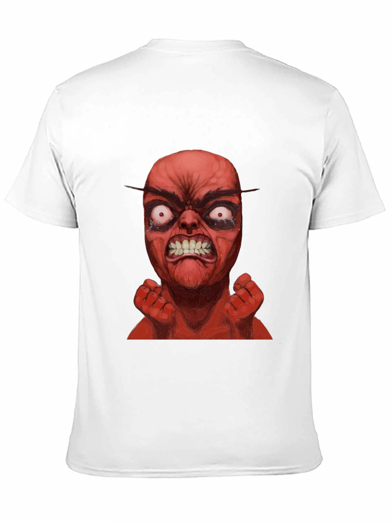 Black Angry Red Character Graphic T-Shirt view 11