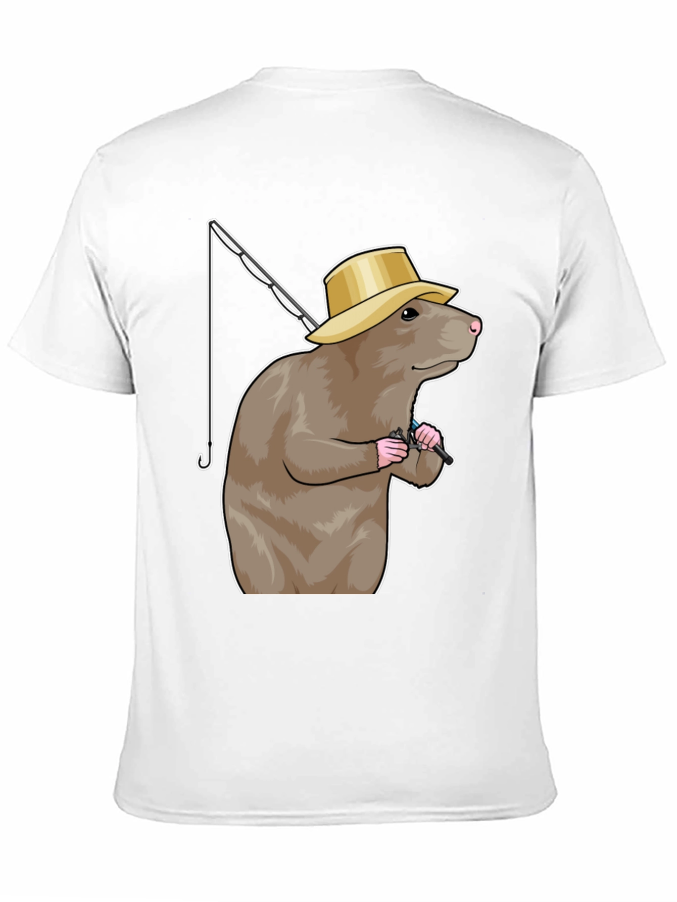 Black Fishing Rodent Black Cotton Tee view 11