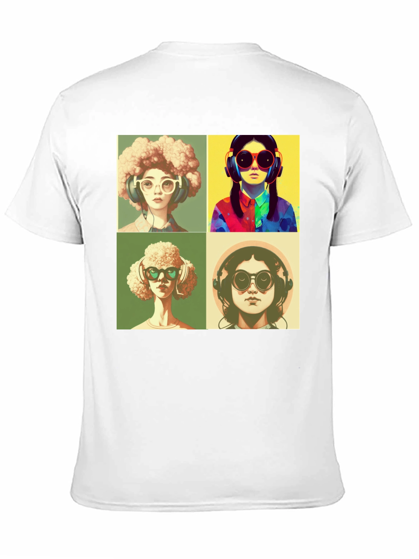 Black Retro Pop Art T-Shirt - Music Lover Fashion view 11