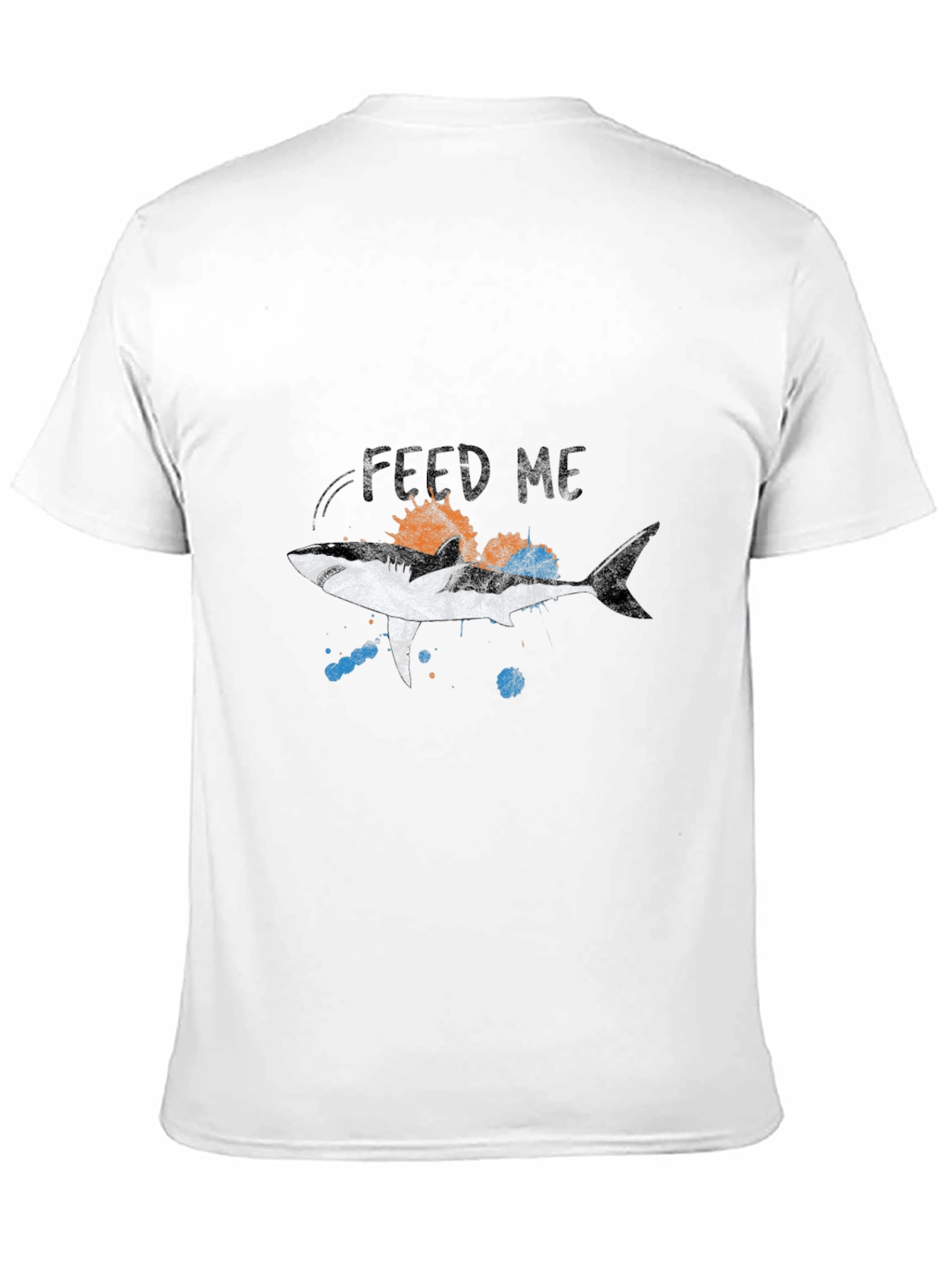 Black Feed Me Shark Graphic Tee - Black view 11