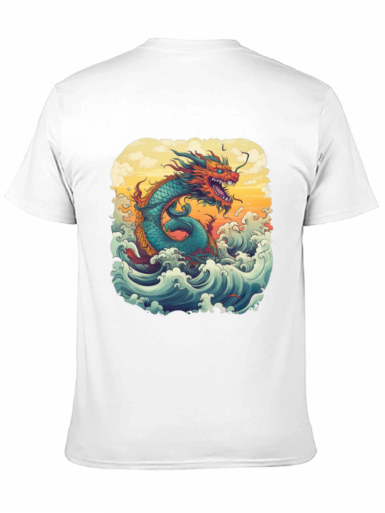 Black Dragon Wave Graphic Tee - Unique Design view 11