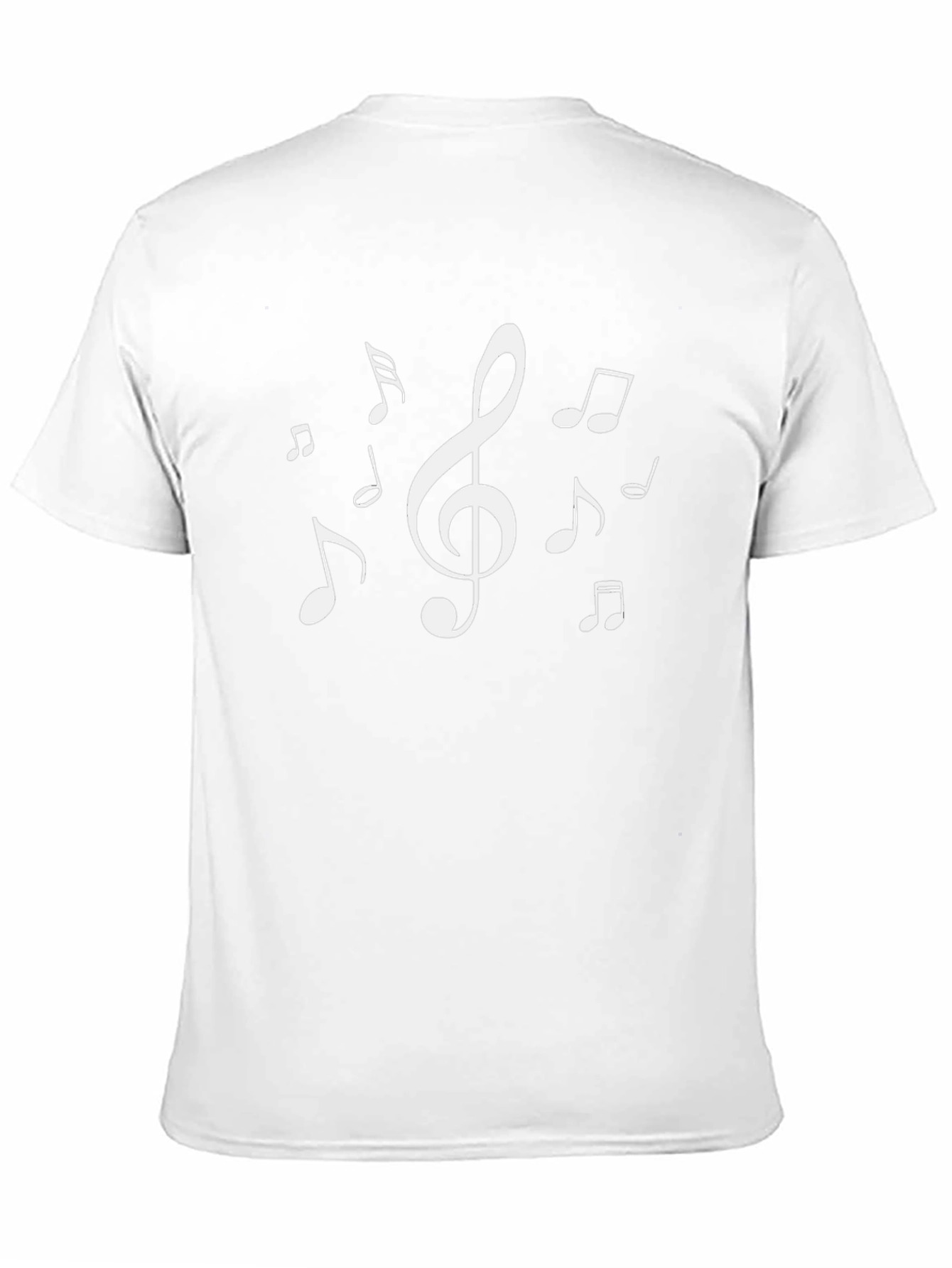 Black Musical Note Graphic Tee - Black Cotton T-Shirt view 11