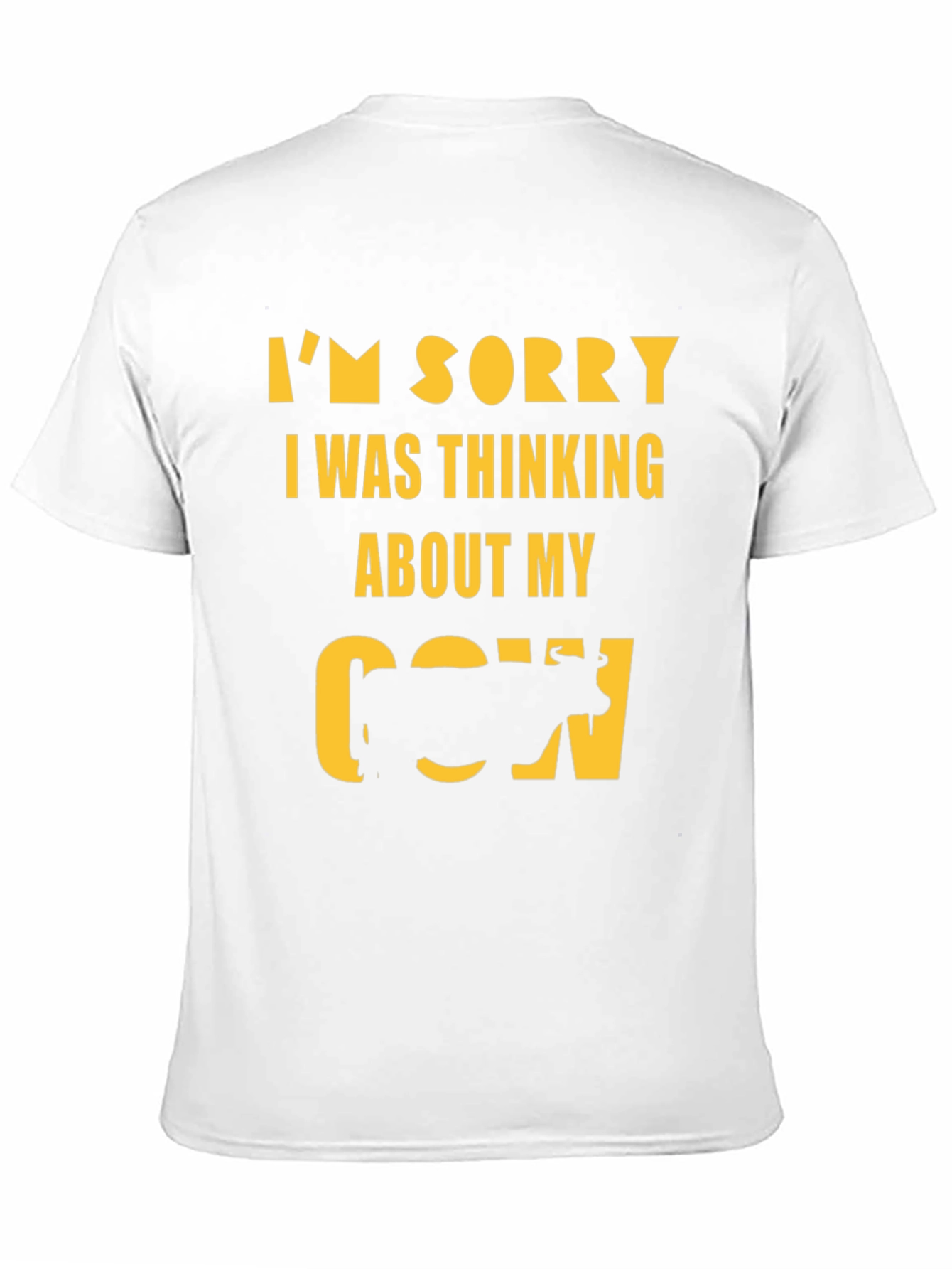 Black I'm Sorry Thinking About Cow Graphic T-Shirt view 11