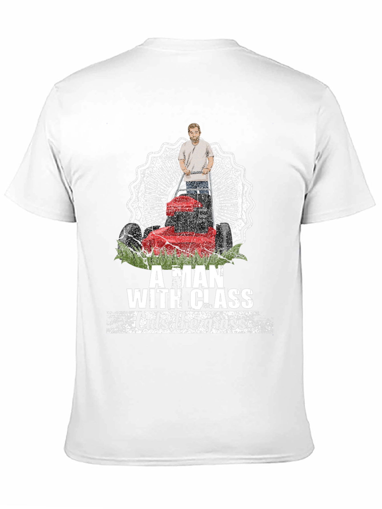 Black Classy Lawn Mower Tee view 11