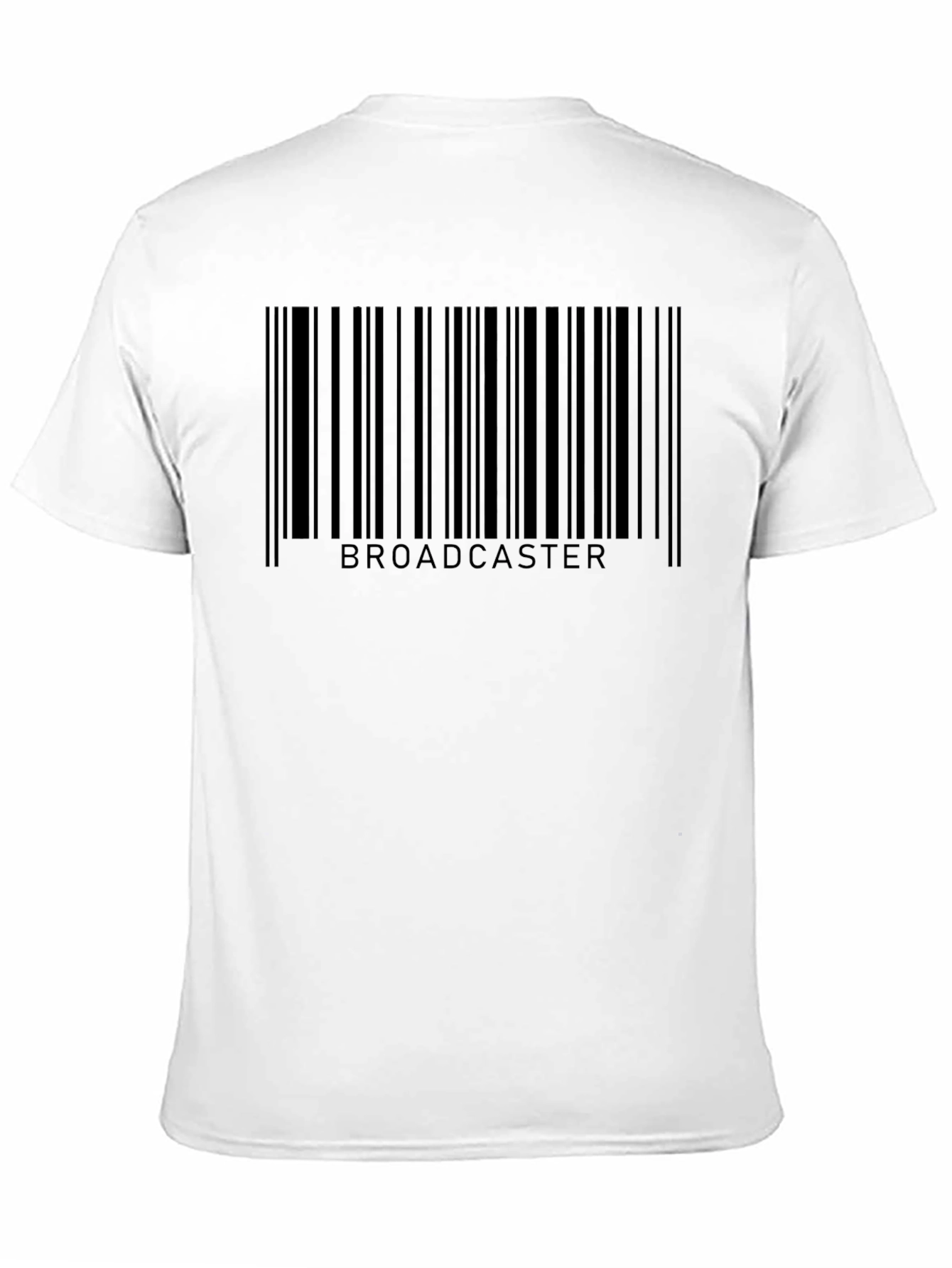 Black Broadcaster Barcode Black T-Shirt view 11