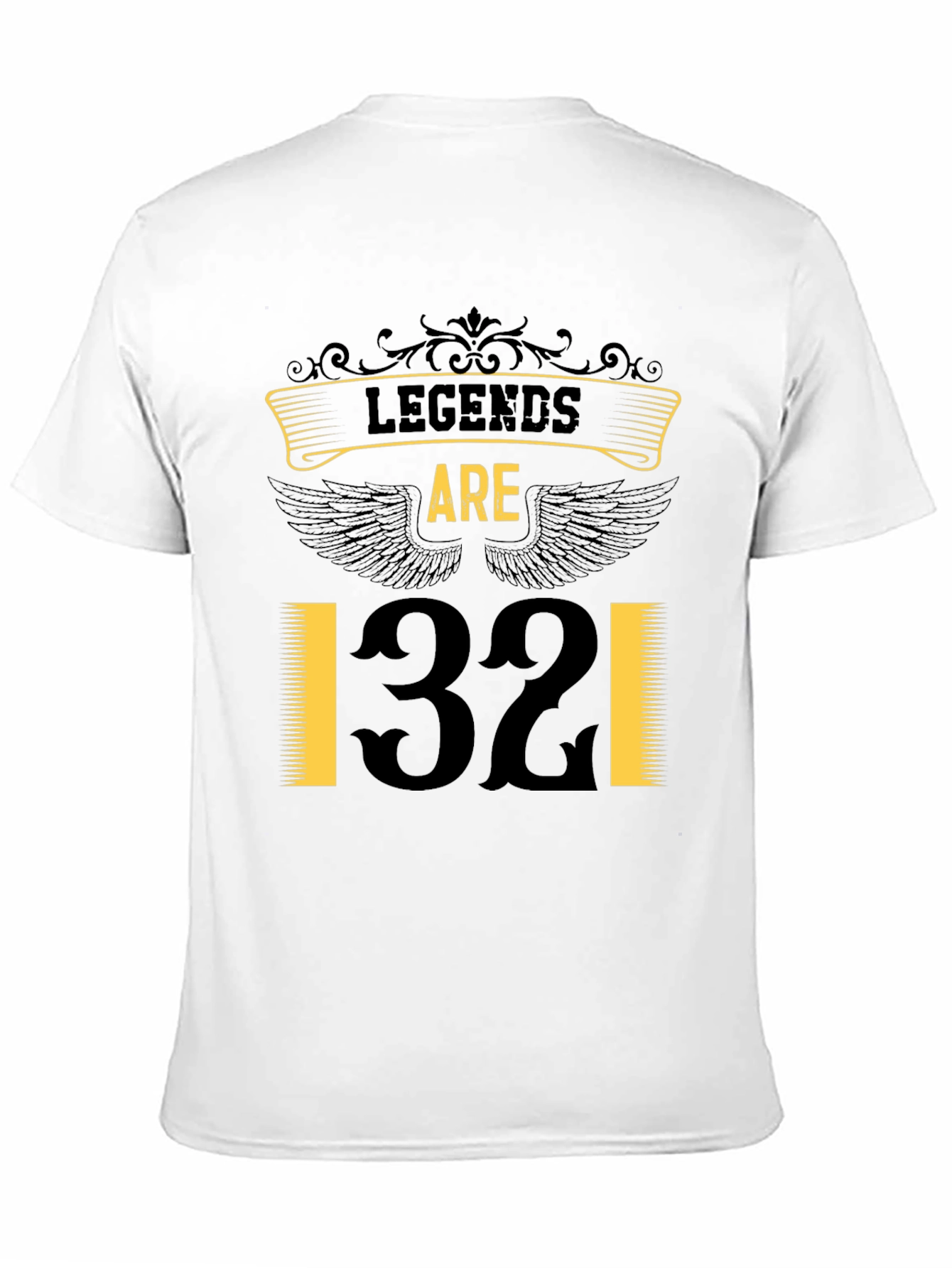 Black Legends Are 32 T-Shirt - Black view 11