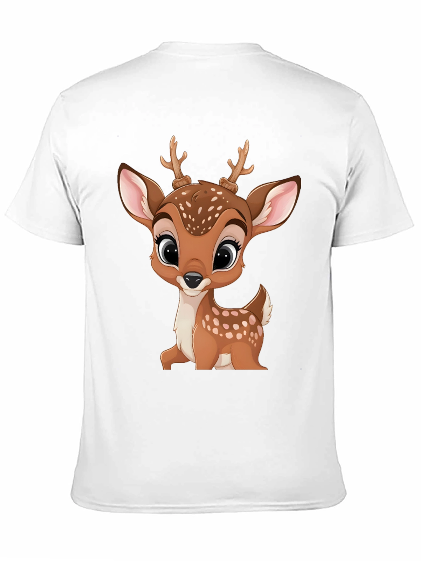 Black Cute Cartoon Deer Graphic T-Shirt view 11
