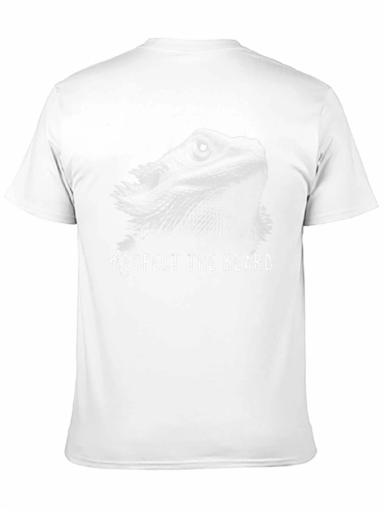 Black Respect the Beard Bearded Dragon Lizard T-Shirt view 11