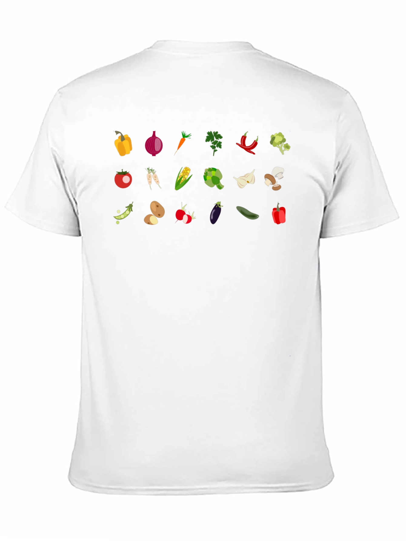 Black Vegetable Pattern T-Shirt | Stylish & Unique Design view 11