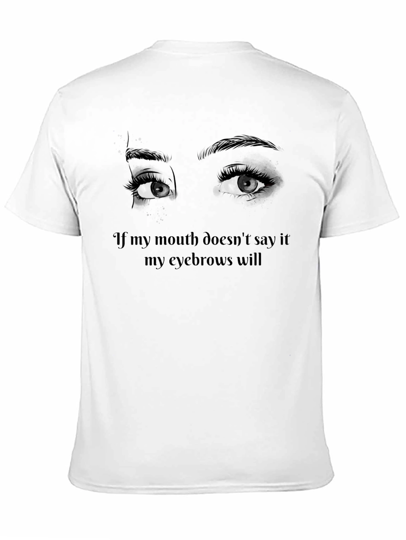 Black Eyebrow Statement Graphic Tee - Unisex Fashion view 11