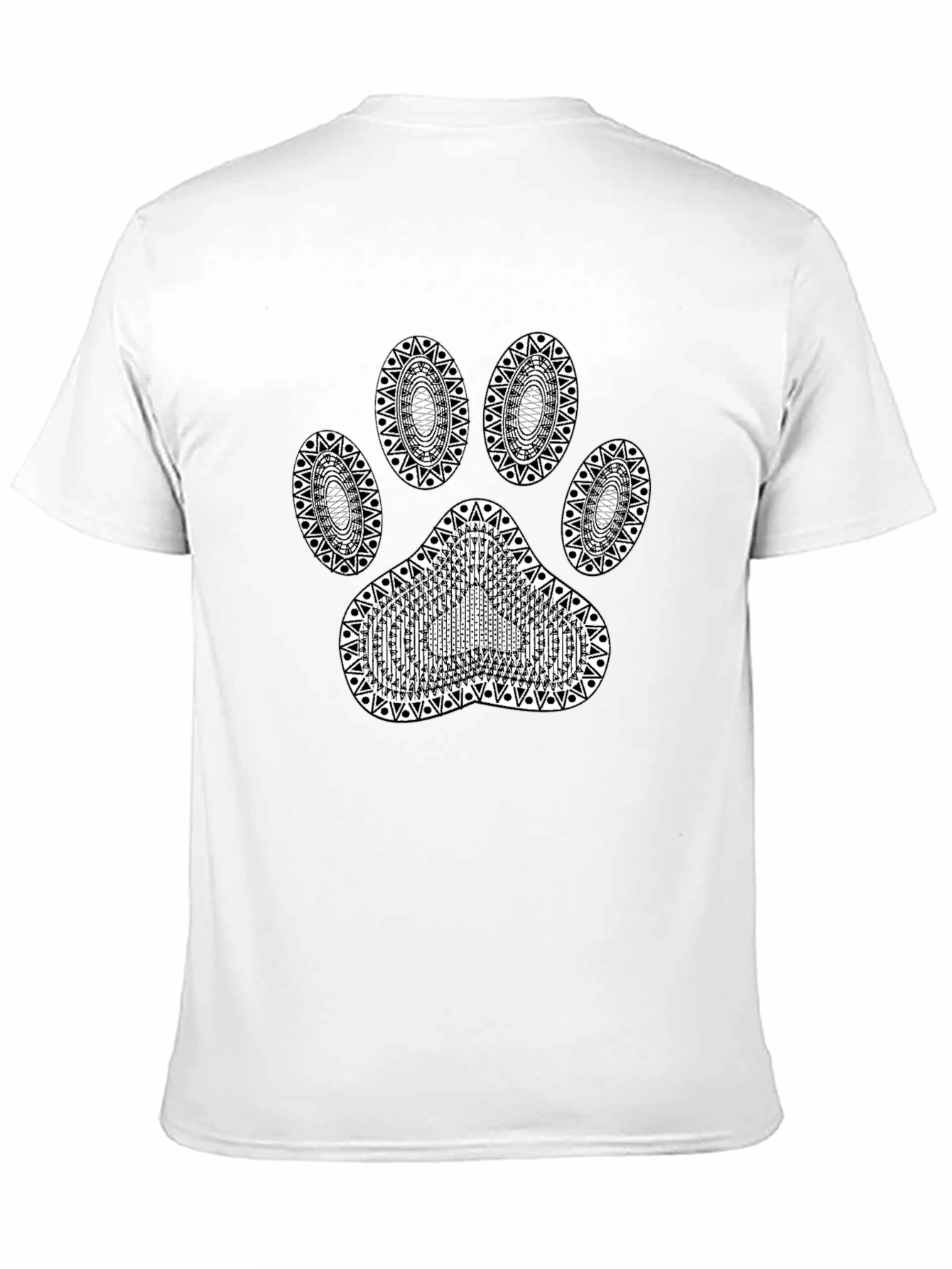 Black Paw Print Graphic T-Shirt - Stylish Black Tee view 11