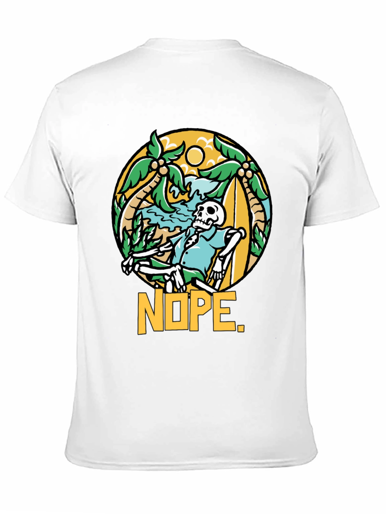 Black Relaxed Skeleton NOPE Graphic Tee view 11