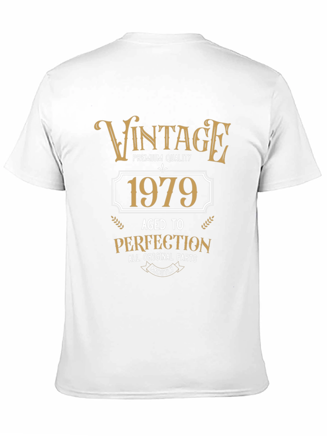 Black Vintage 1979 Aged To Perfection Black T-Shirt view 11