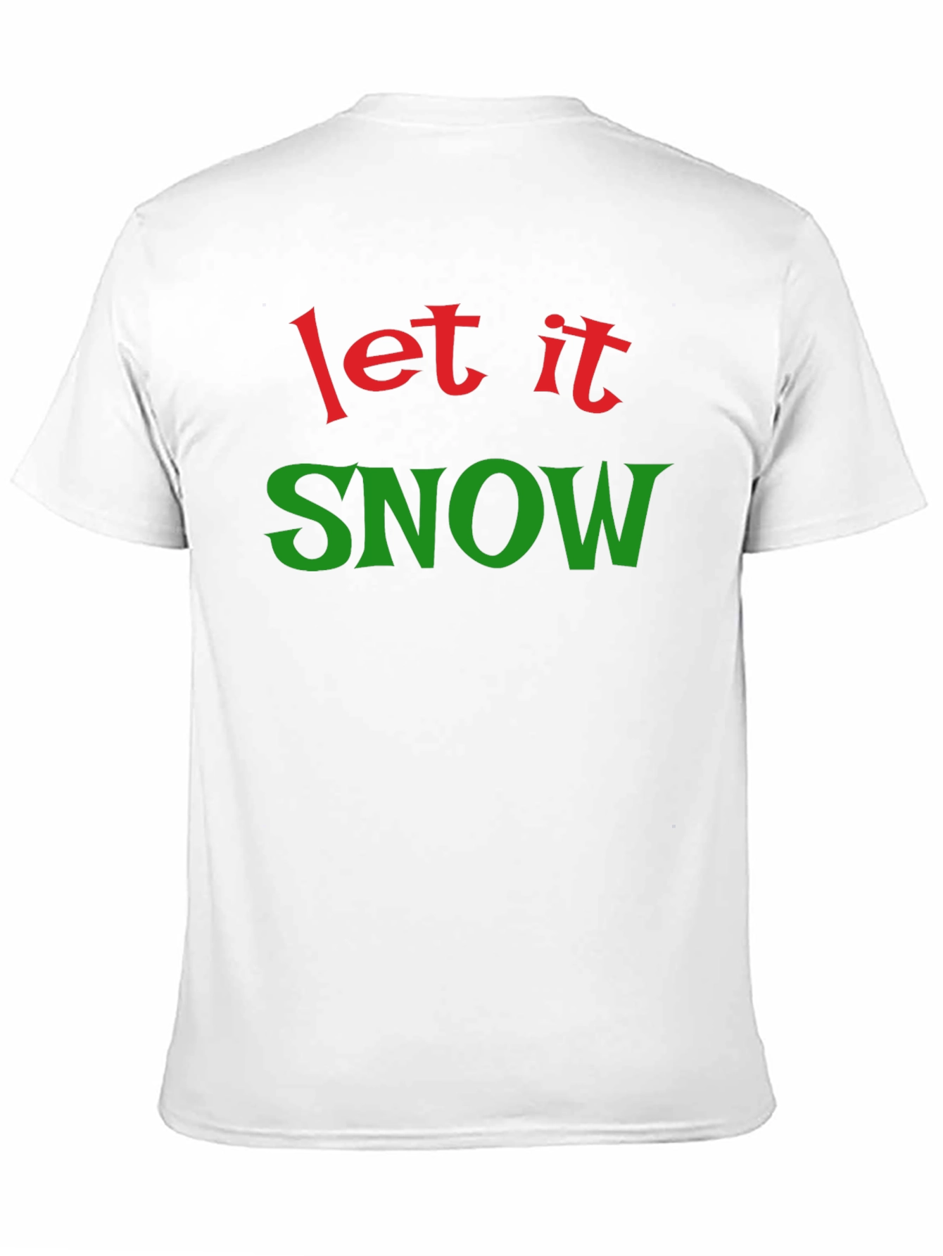 Black Let It Snow Christmas Holiday T-Shirt view 11