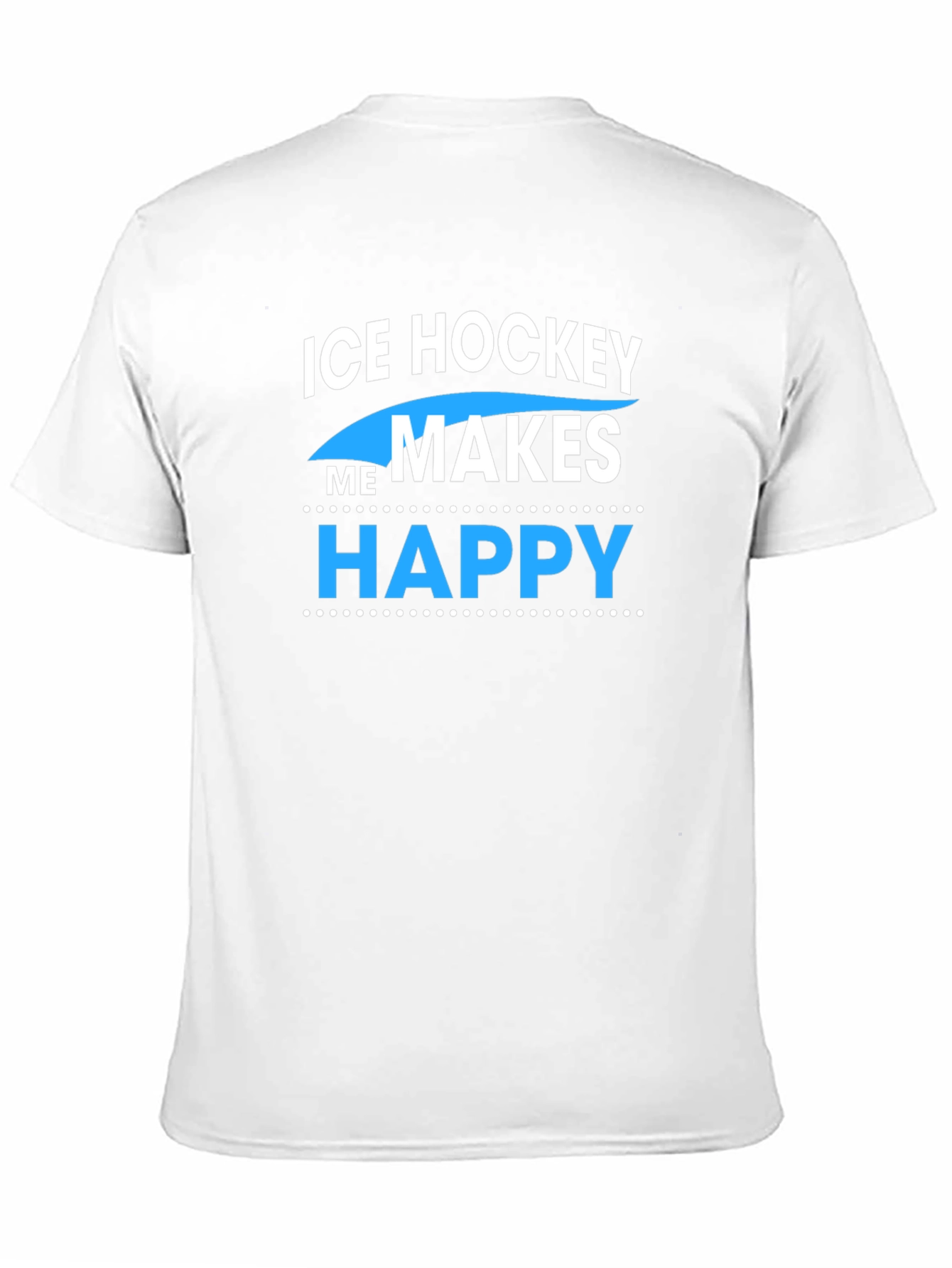 Black Ice Hockey Makes Me Happy Graphic T-Shirt view 11
