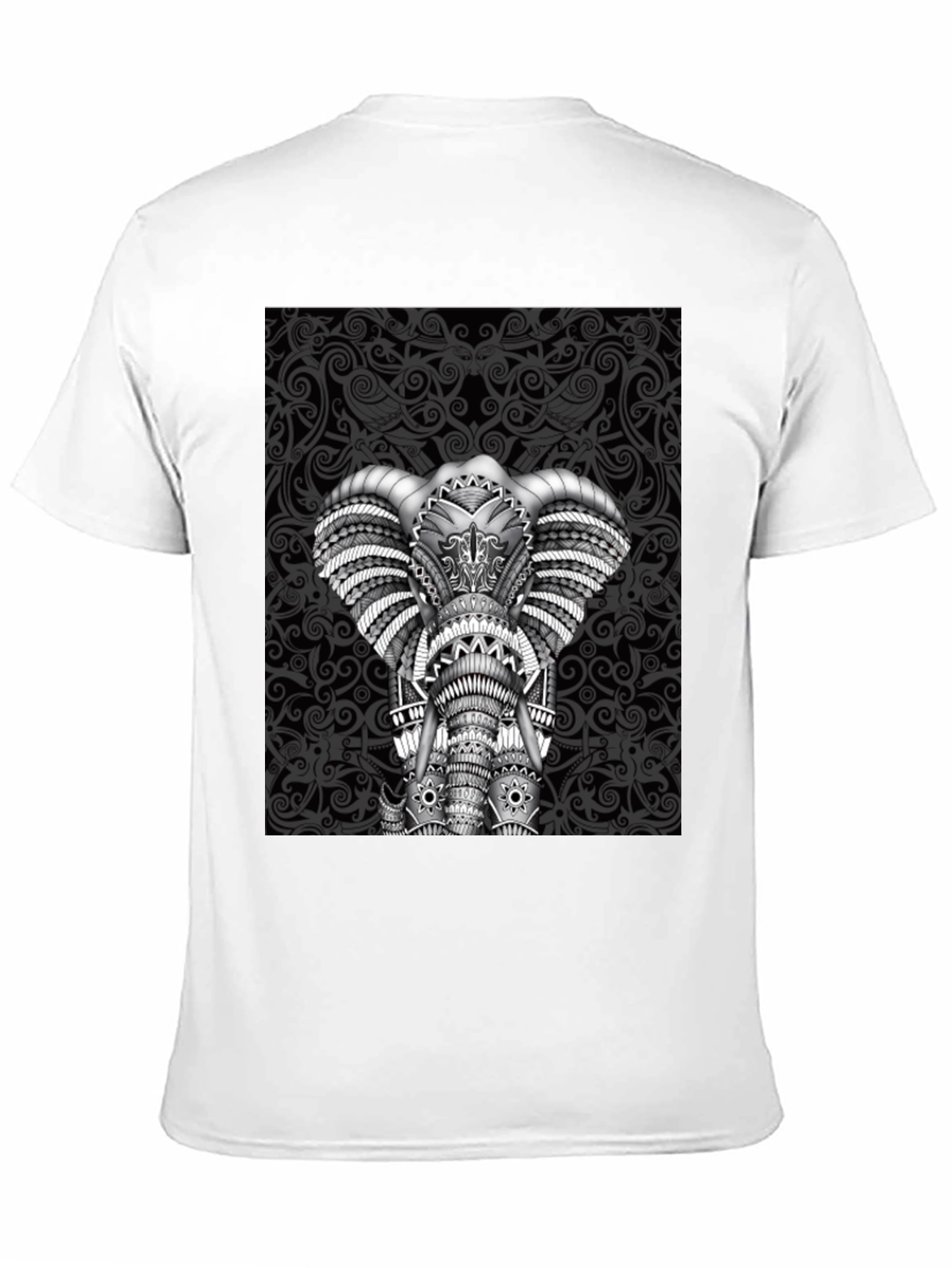 Black Elephant Graphic Tee - Black Crew Neck Shirt view 11