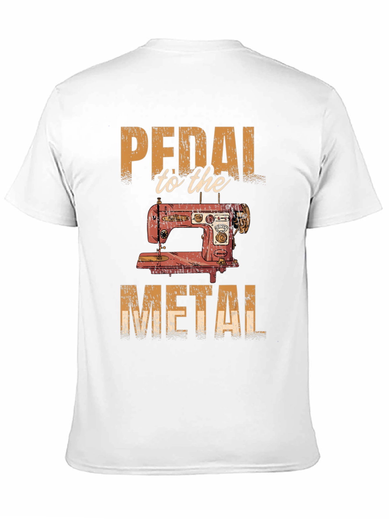 Black Pedal to the Metal Sewing Machine T-Shirt view 11