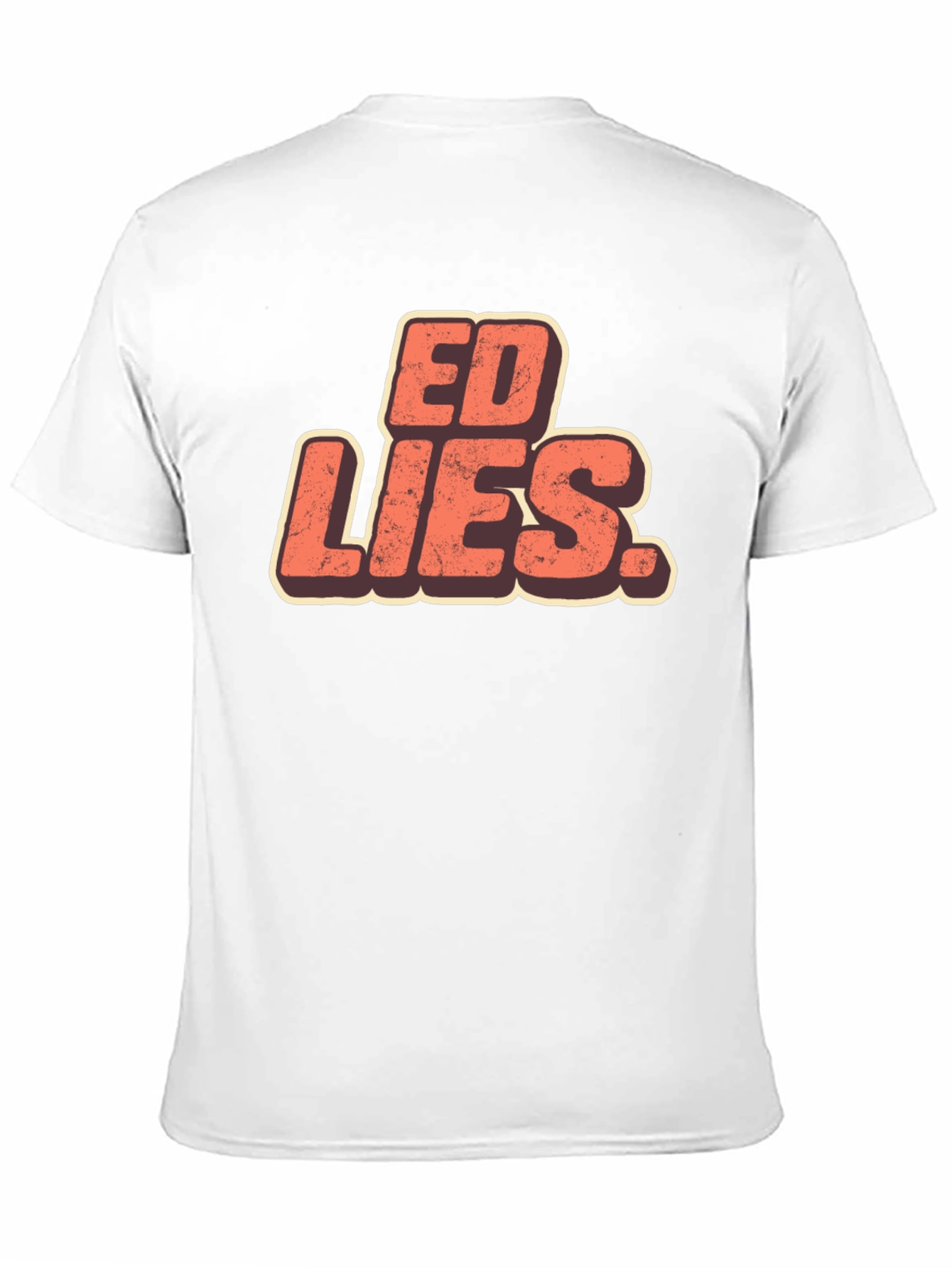 Black Ed Lies T-Shirt - Retro Design Black Tee view 11