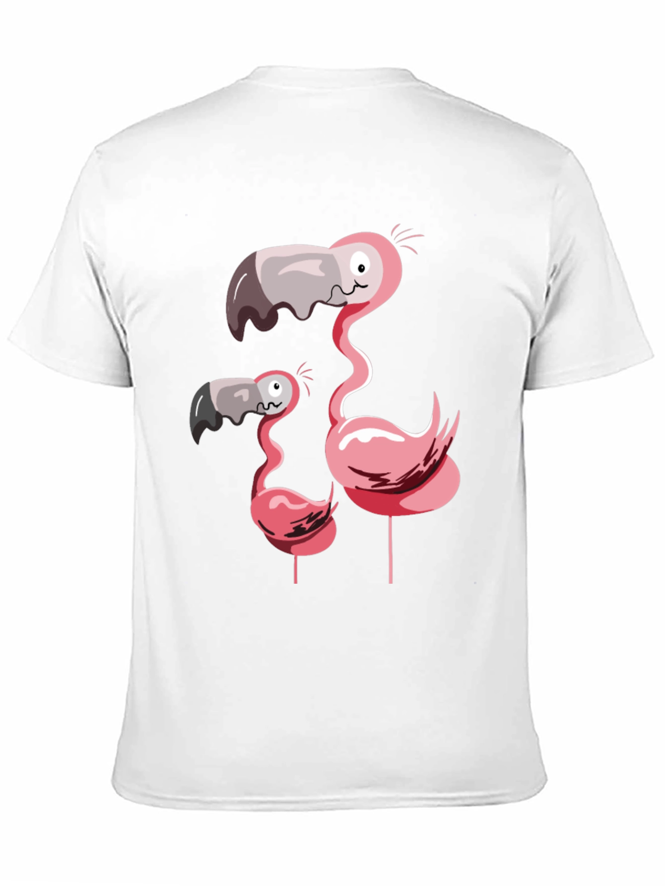 Black Funny Flamingo Family Graphic T-Shirt view 11