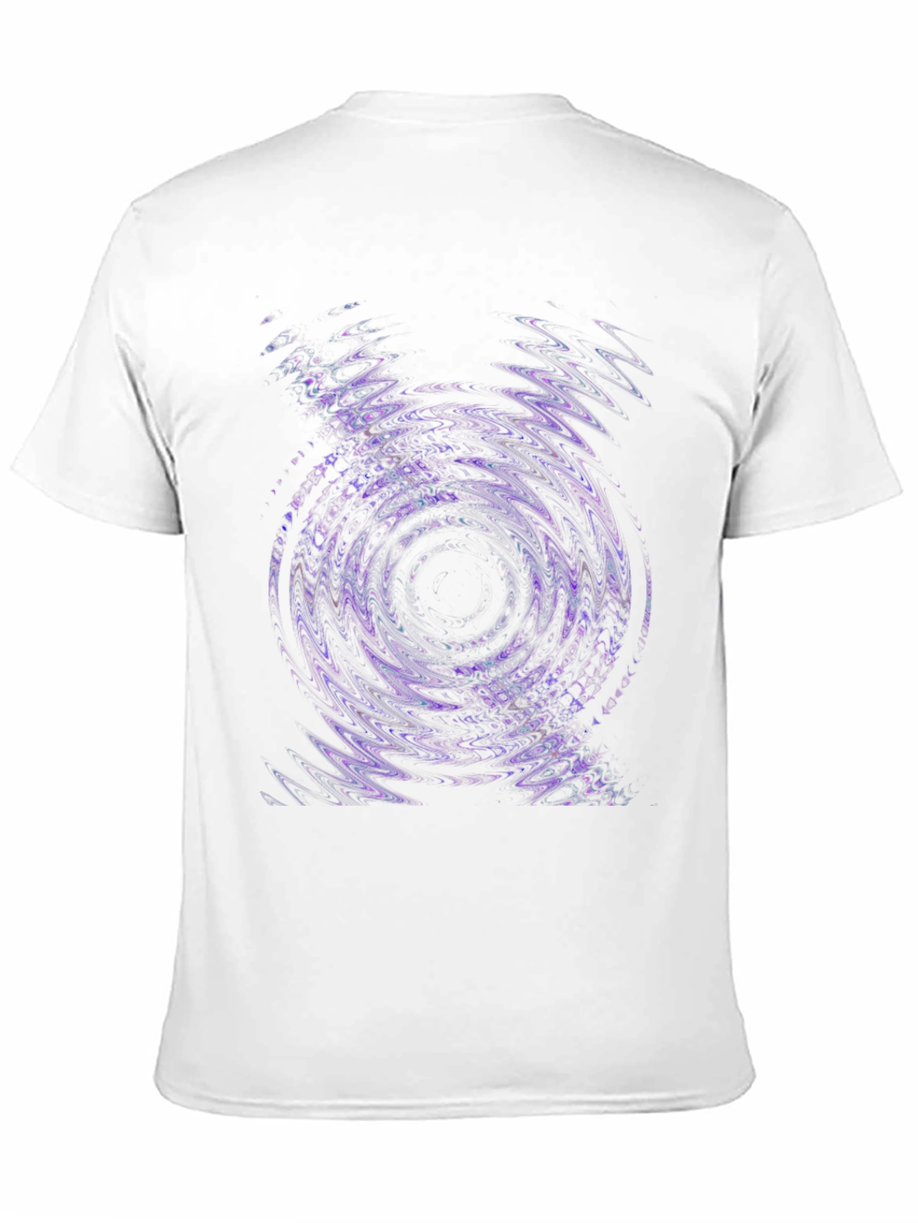 Black Abstract Vortex Graphic Tee - Black Cotton Blend view 11