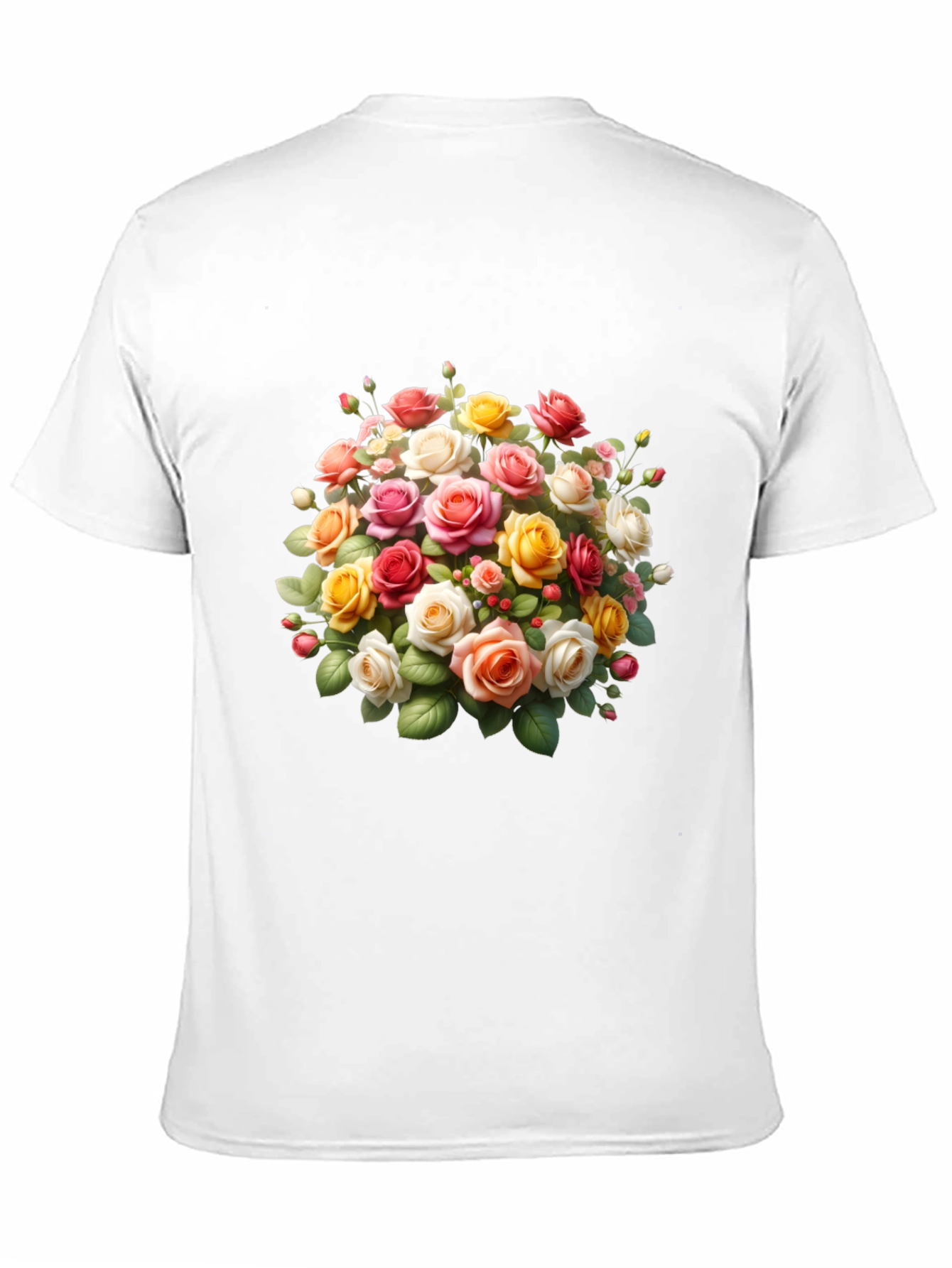 Black Floral Roses Graphic Black T-Shirt view 11