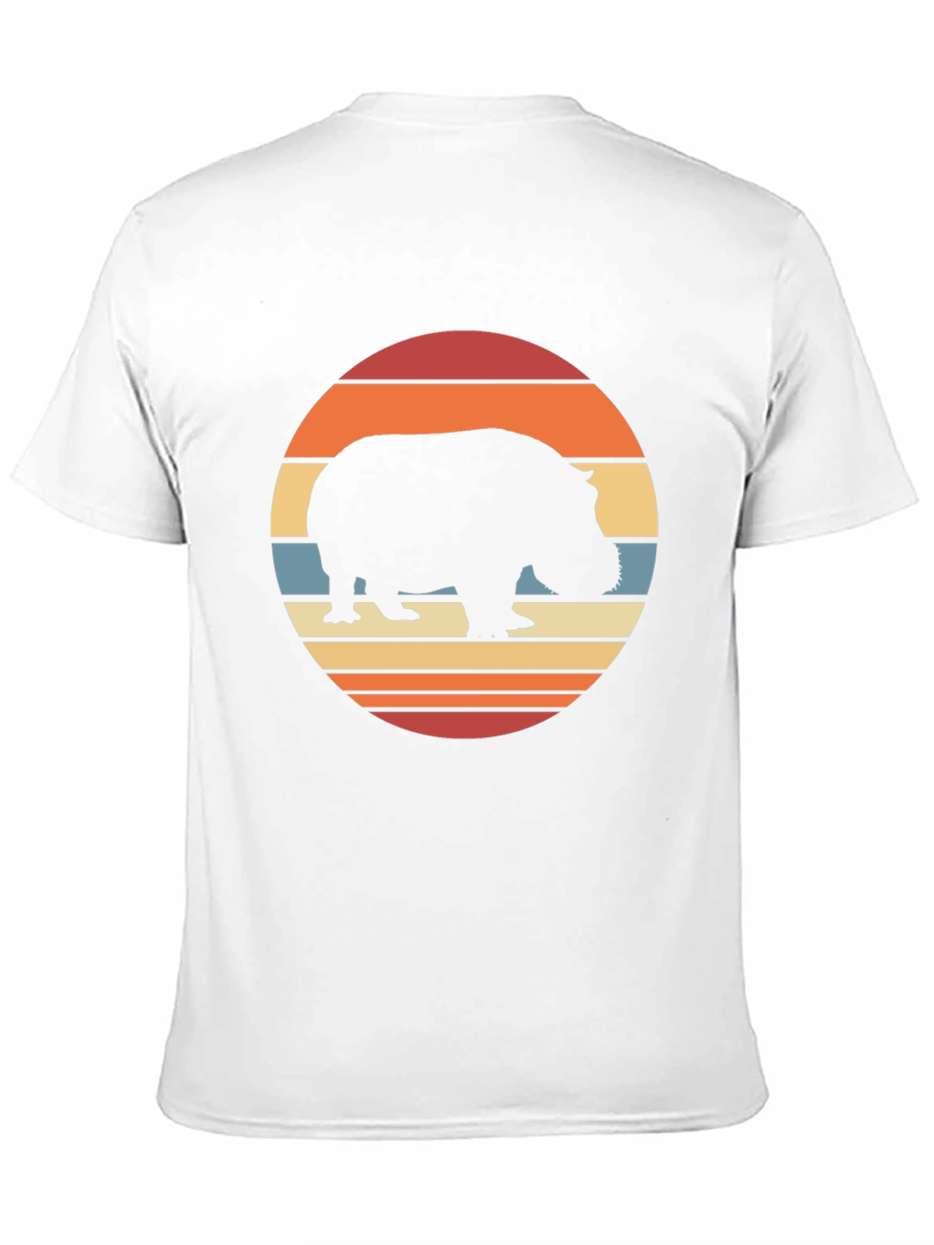 Black Retro Hippo Sunset T-Shirt - Black view 11