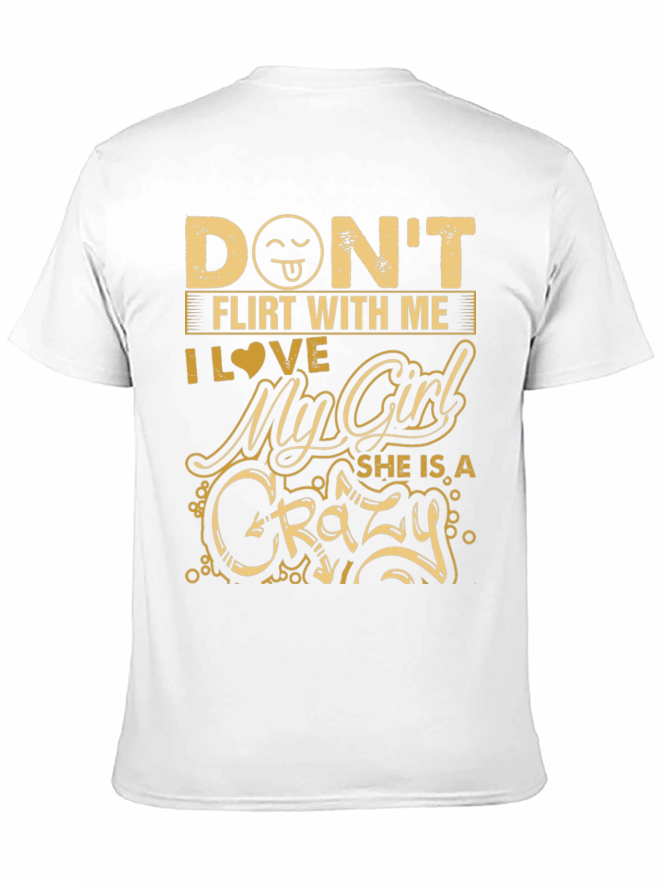 Black Don't Flirt With Me, Crazy Girl Graphic T-Shirt view 11
